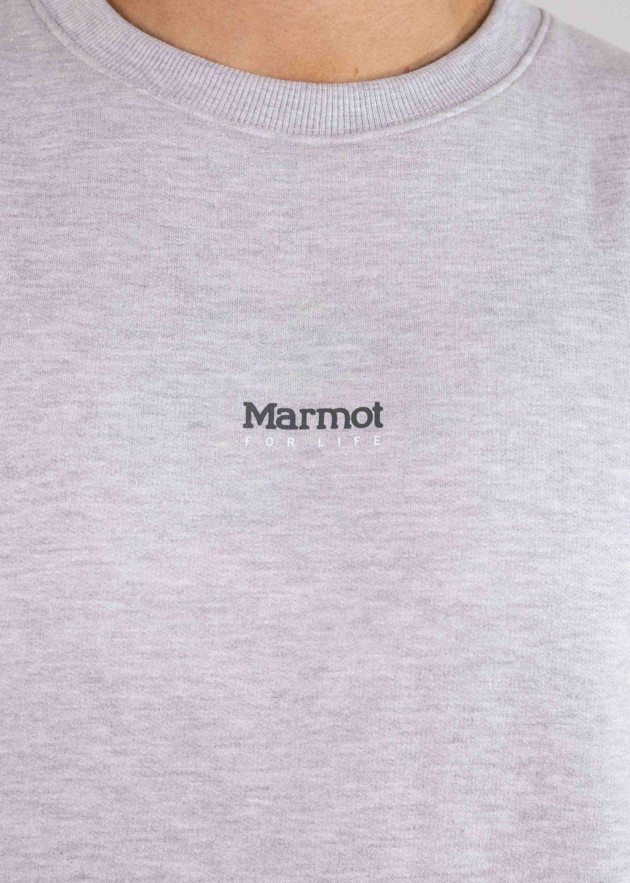 Polerón Marmot Hombre Mini Logo Crew Gris-3