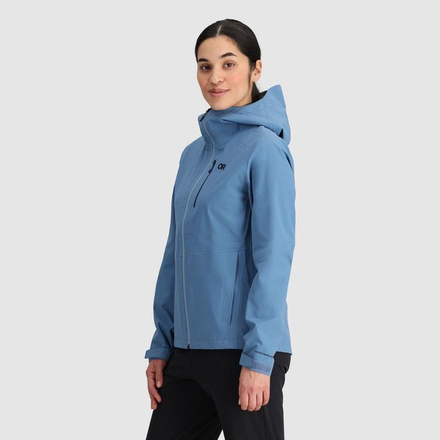 Chaqueta Outdoor Research Mujer Aspire 3L Rain Azul-2