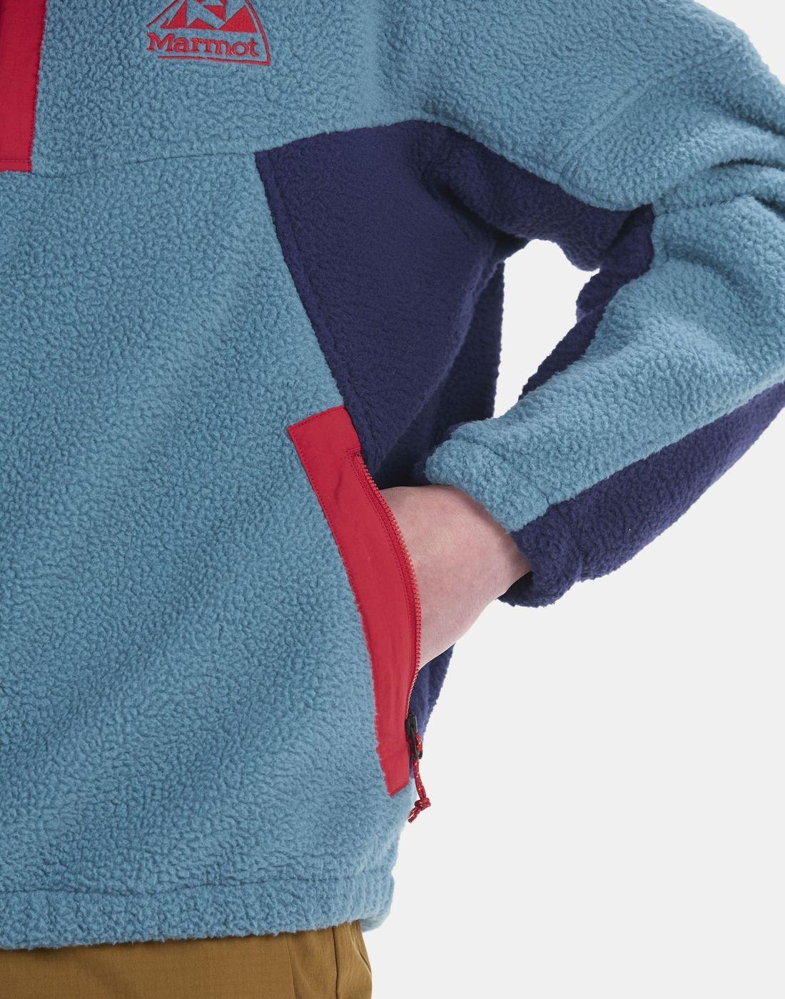 Polar Marmot Hombre Super Aros Fleece Hoody Azul-3