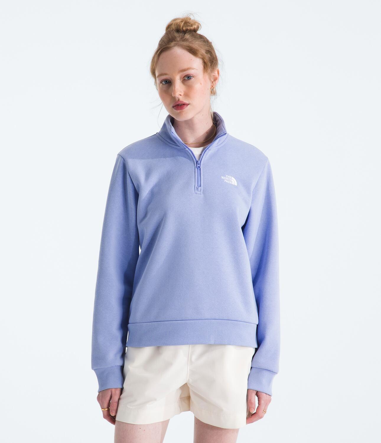 Poleron Evo Simple Dome 1/4 Zip Mujer Celeste-0