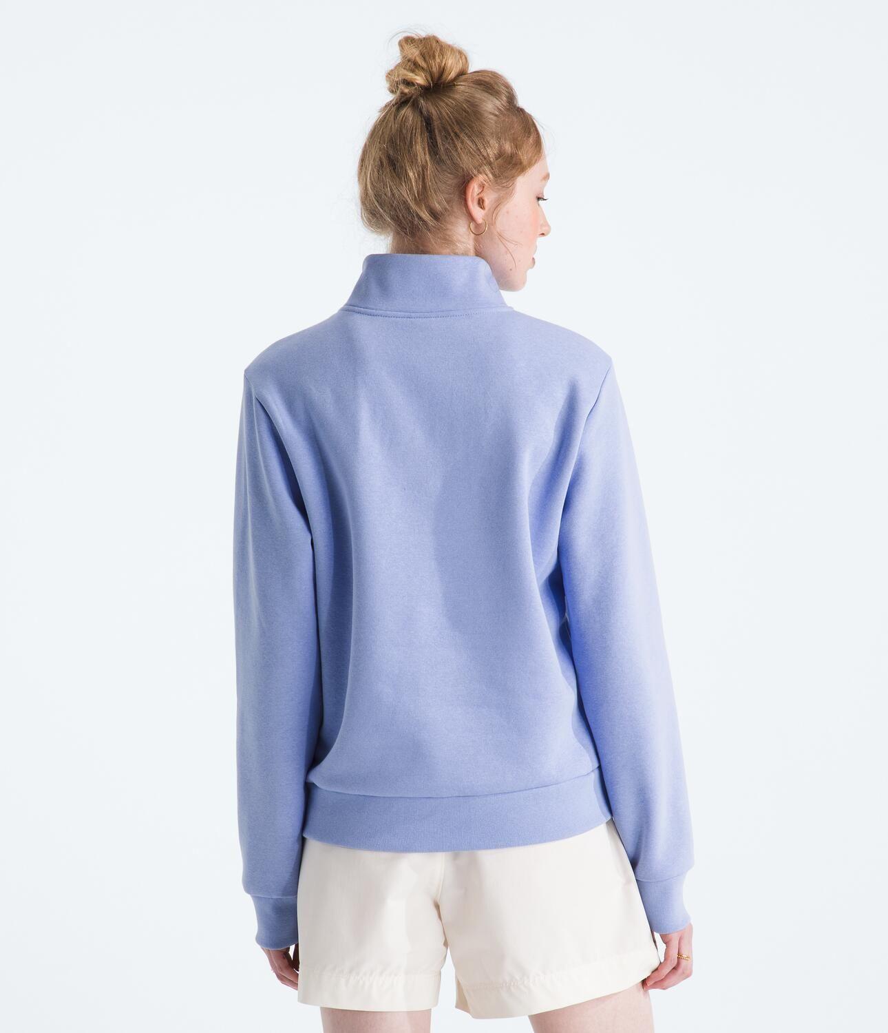 Poleron Evo Simple Dome 1/4 Zip Mujer Celeste-2