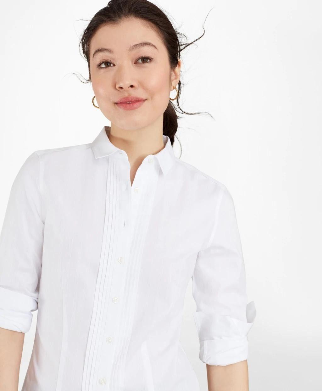 Blusa Brooks Brothers Mujer Tailored-fit Cotton Blanco-0