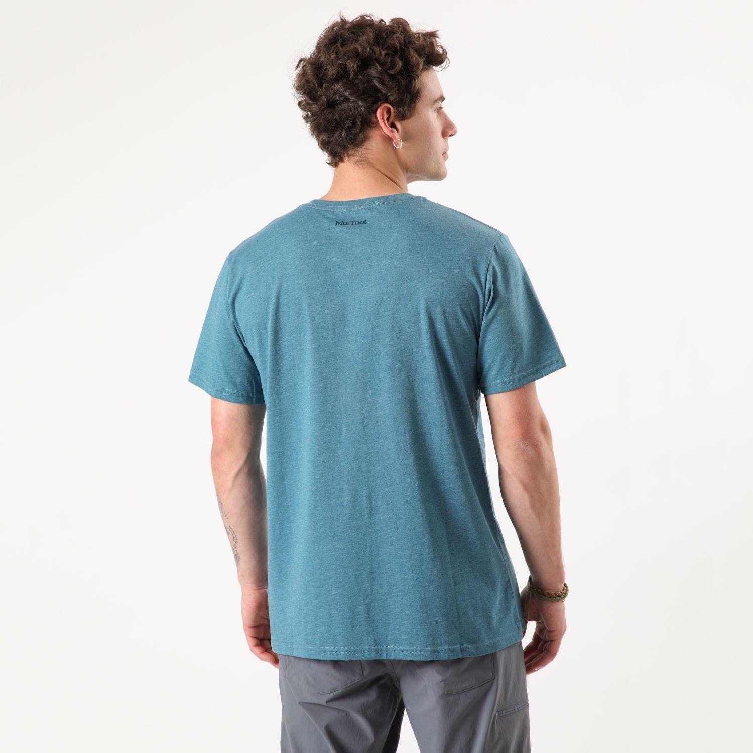 Polera Hombre Marmot Logo Tee Azul-1