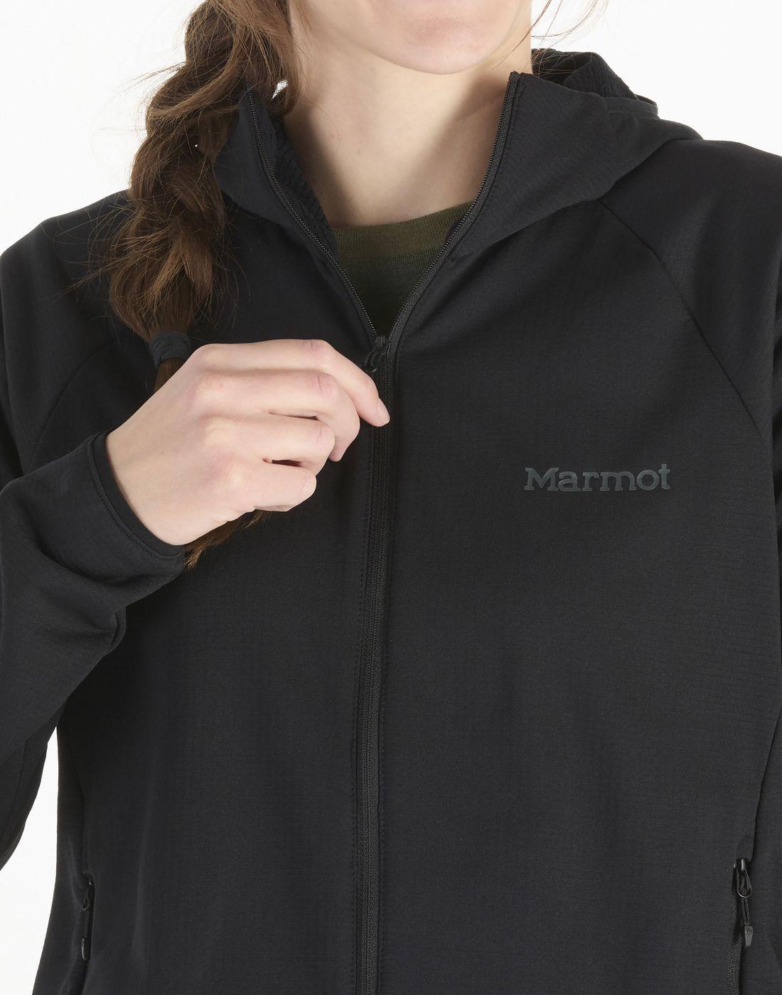 Polar Marmot Mujer W Leconte Fleece Hoody Negro-3