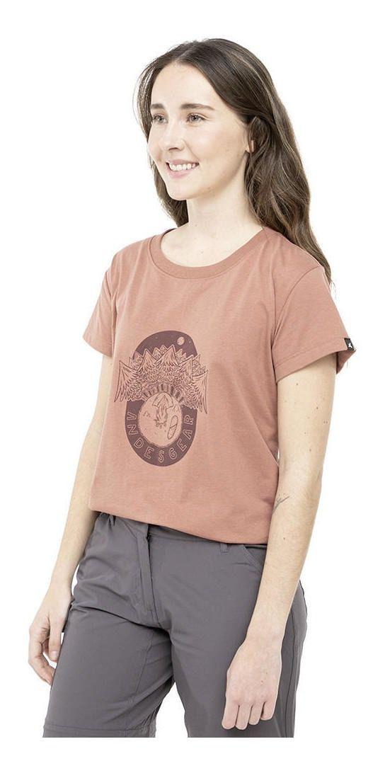 Polera Andesgear Mujer Mini Logo Durazno Naranjo-1