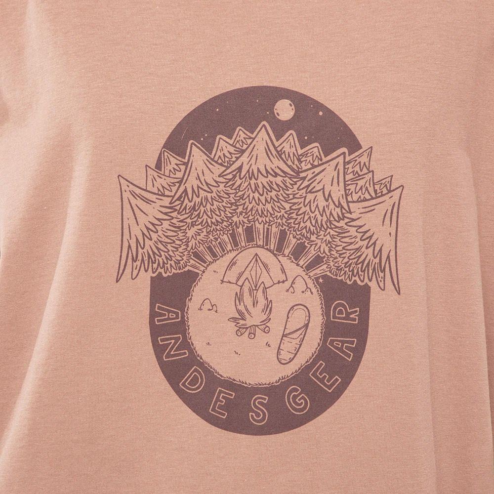 Polera Andesgear Mujer Mini Logo Durazno Naranjo-4