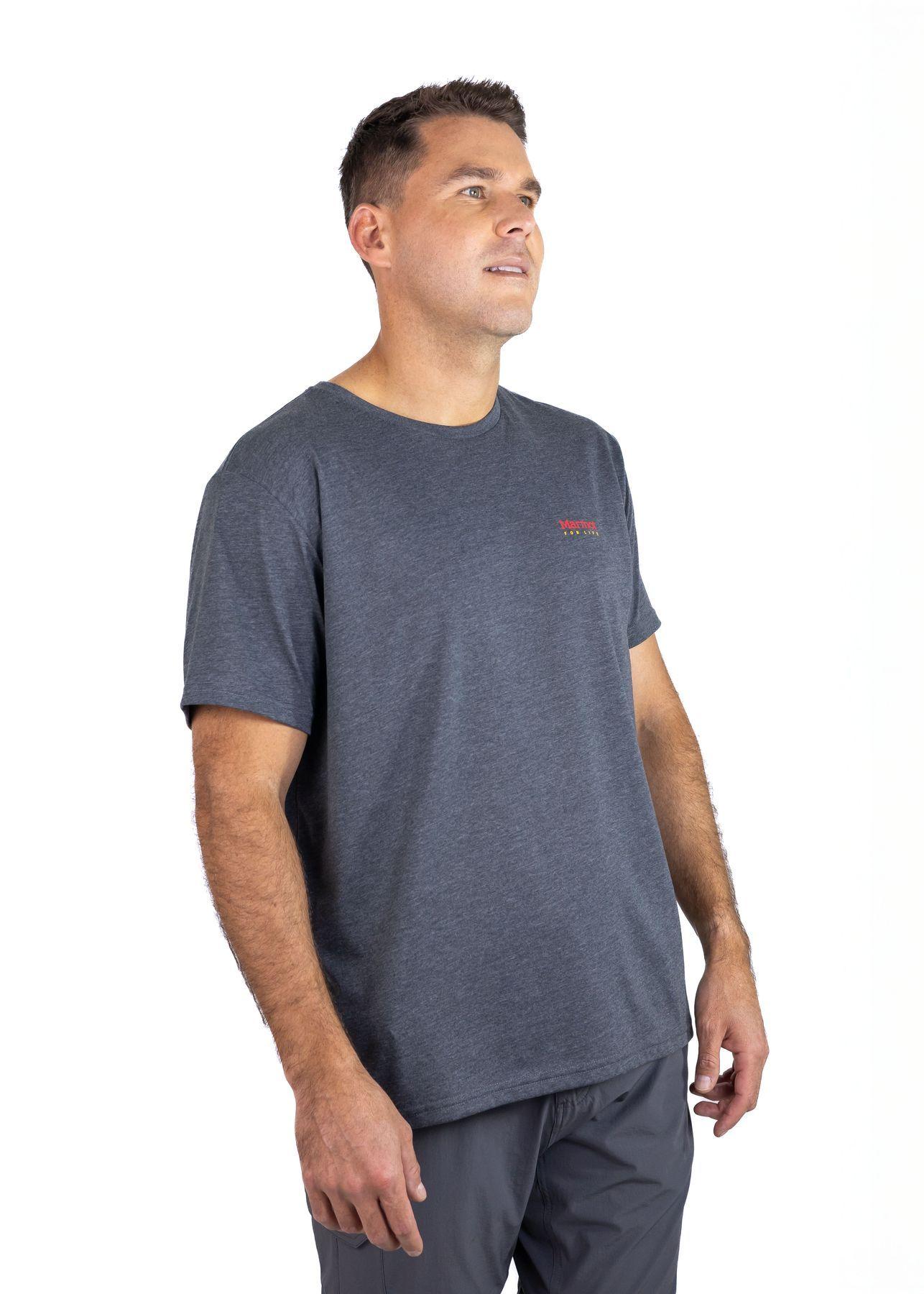 Polera Marmot Hombre For Life Chest Logo Tee Gris-6
