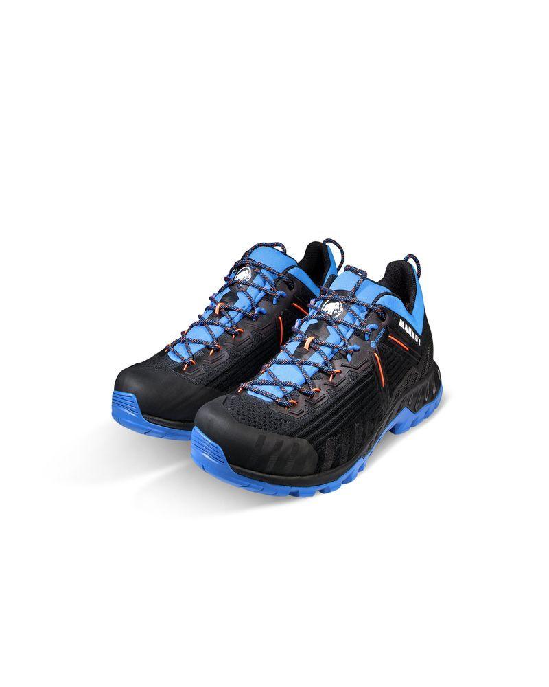 Zapatilla Mammut Hombre Alnasca Knit Iii Low Gtx Negro Azul-2