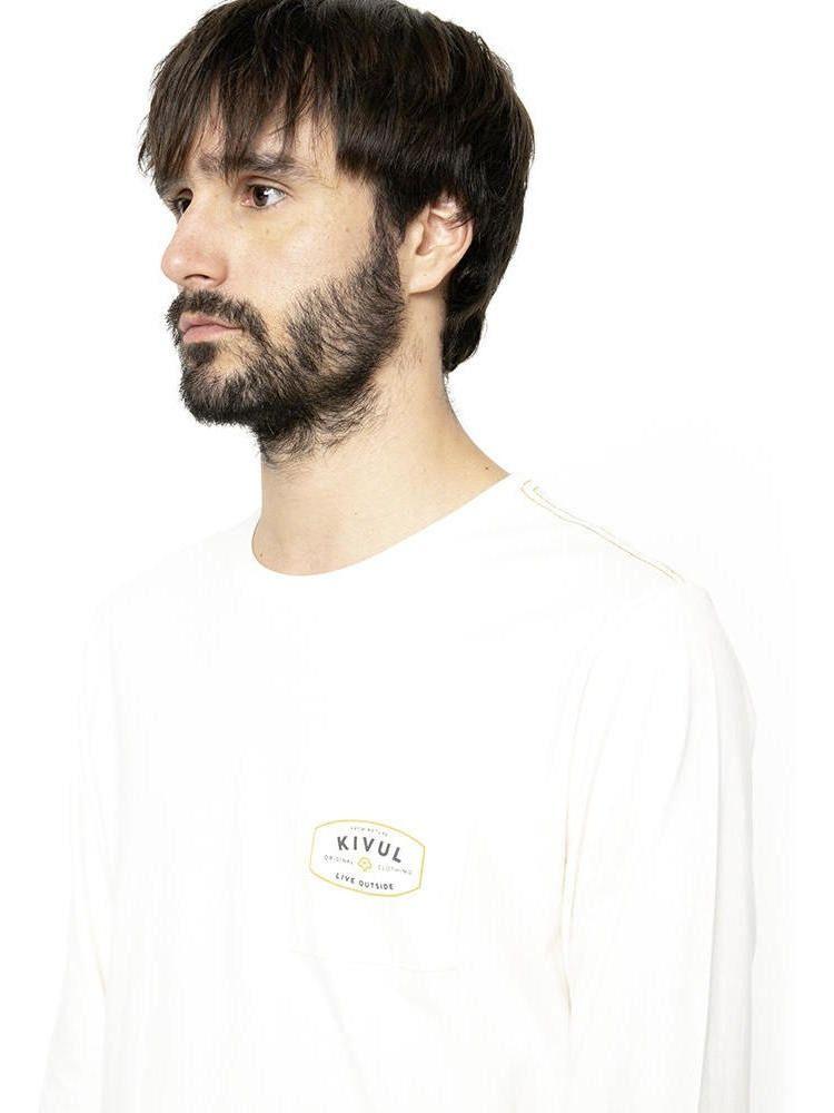 Polera Kivül Hombre Manga Larga Trena Blanco-2