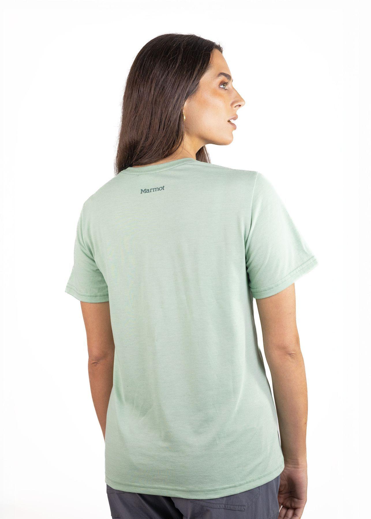 Polera Marmot Mujer Retro Logo Tee Verde-2