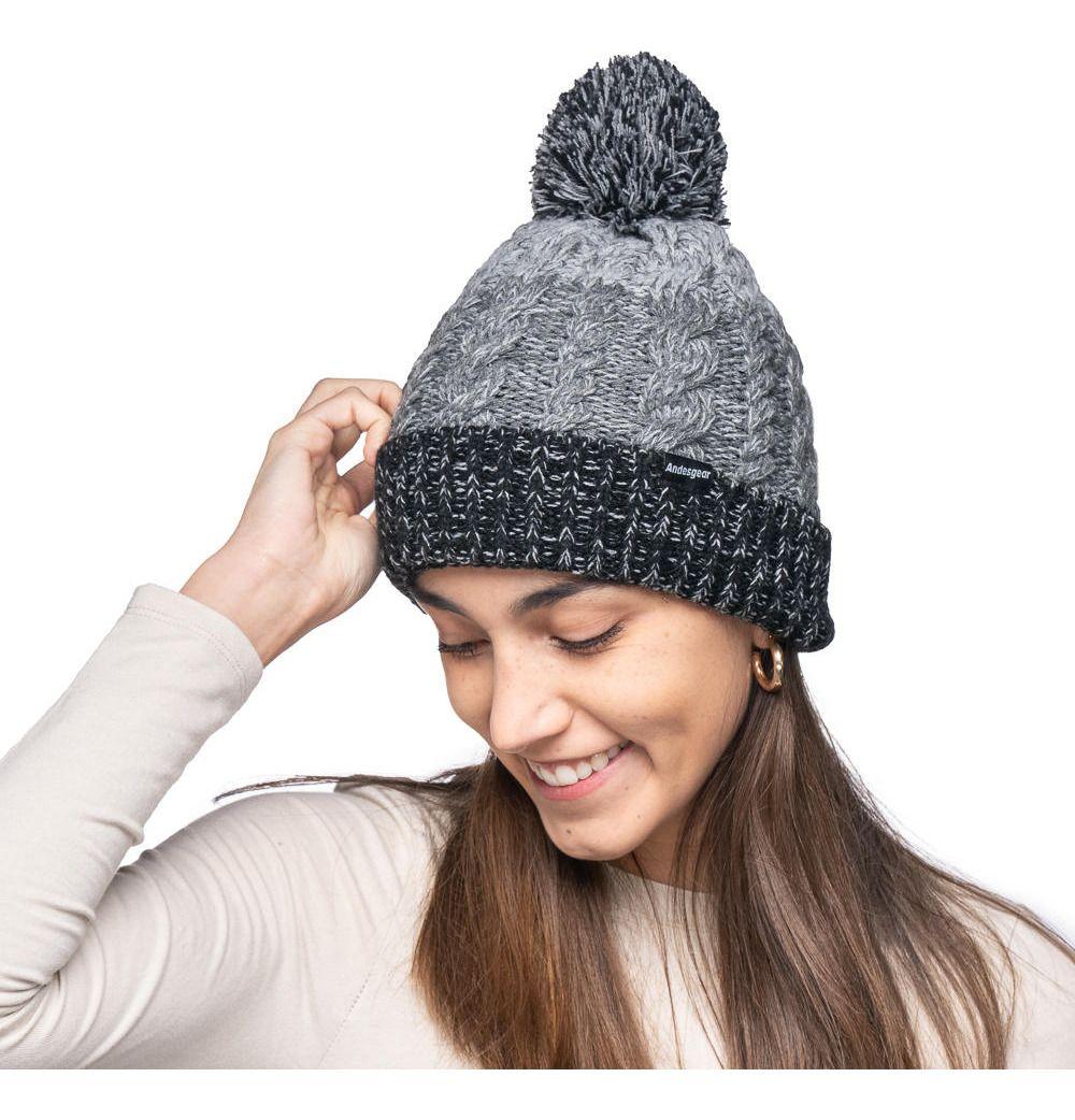 Gorro Andesgear Unisex Pompon Shaggy Gris-4