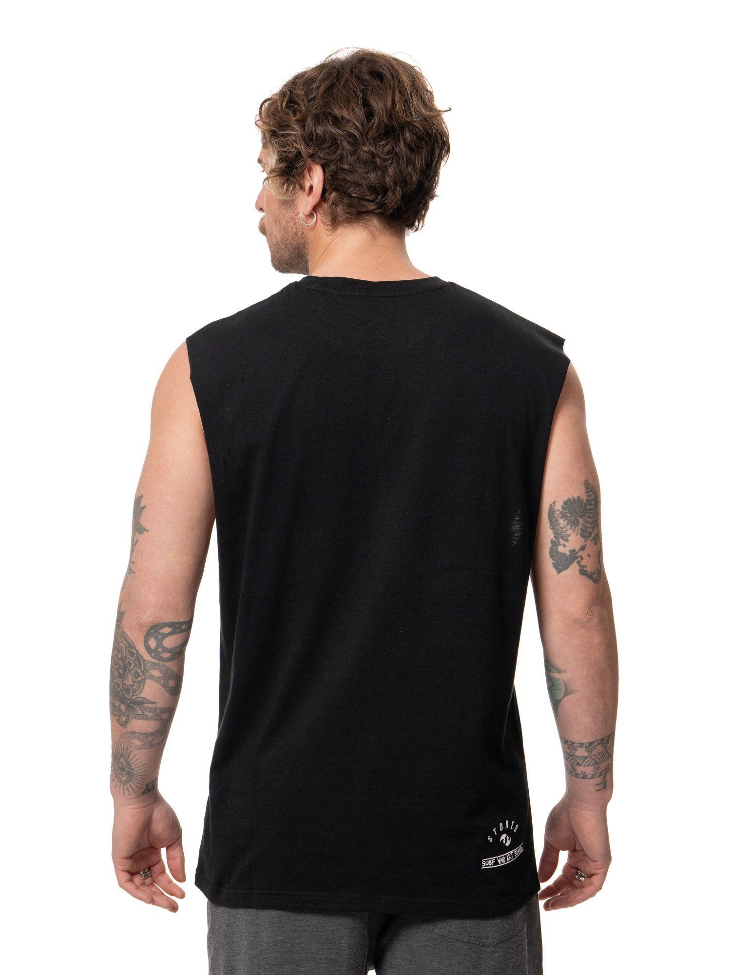 Polera Stoked Hombre Reel Negro-2