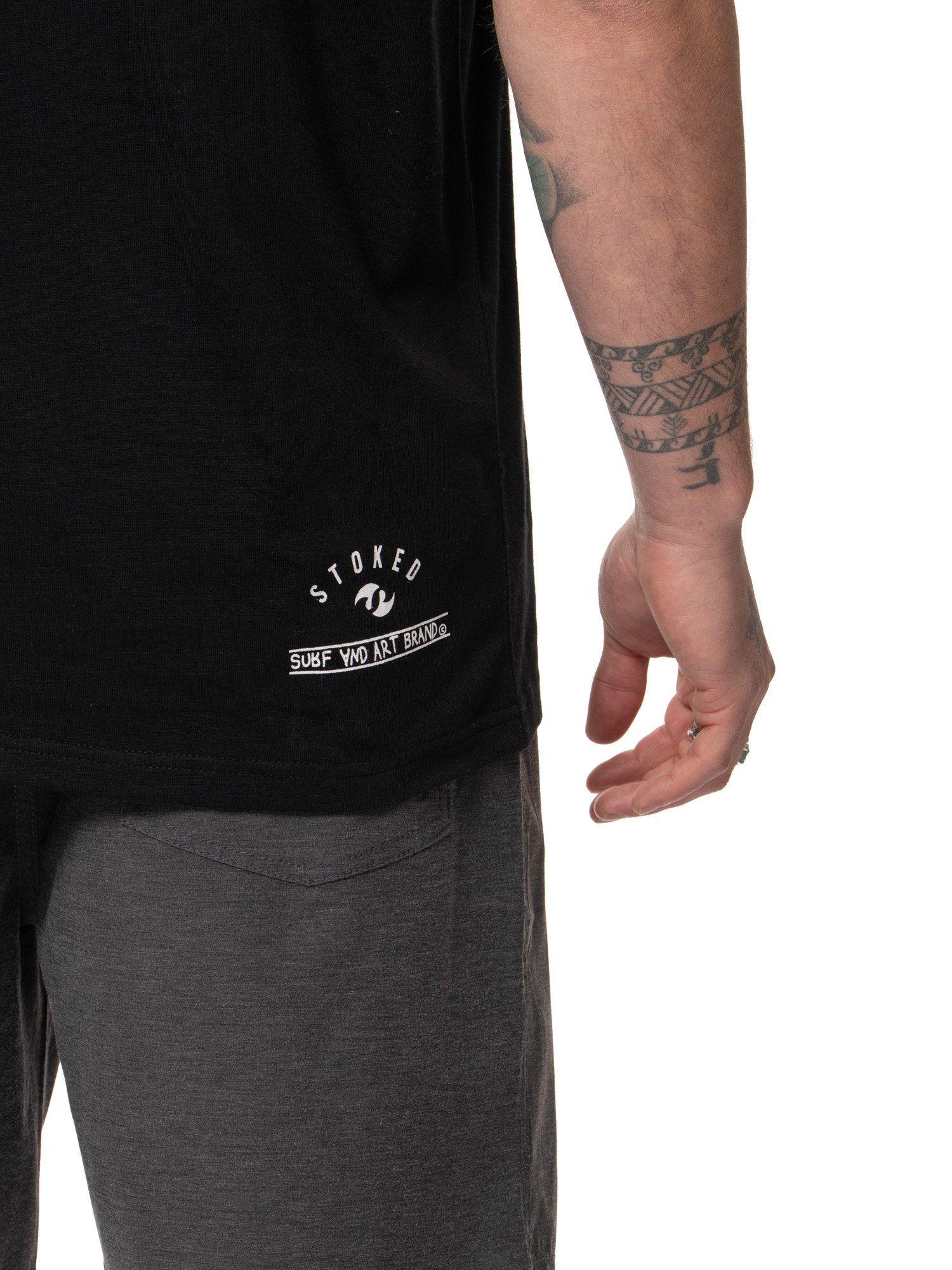 Polera Stoked Hombre Reel Negro-3