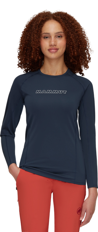 Polera Mujer Mammut Selun Fl Longsleeve Logo Azul-0