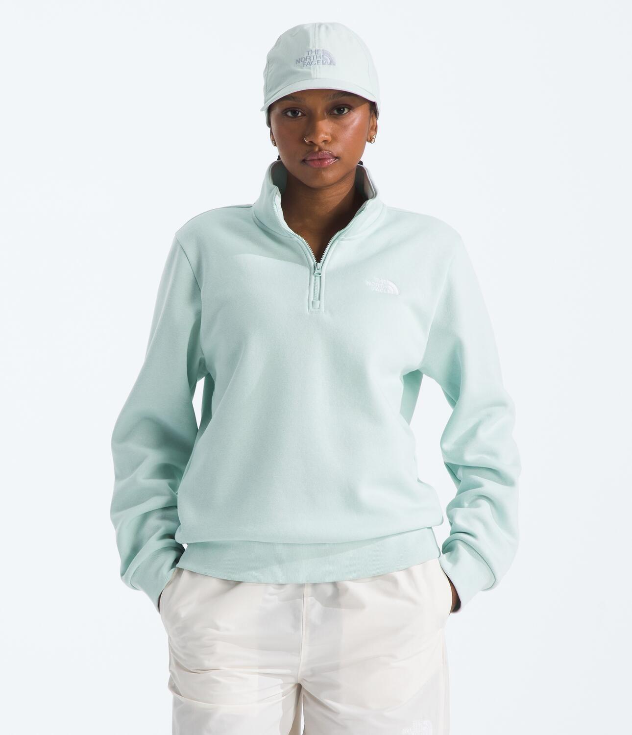 Poleron Evo Simple Dome 1/4 Zip Mujer Celeste-0