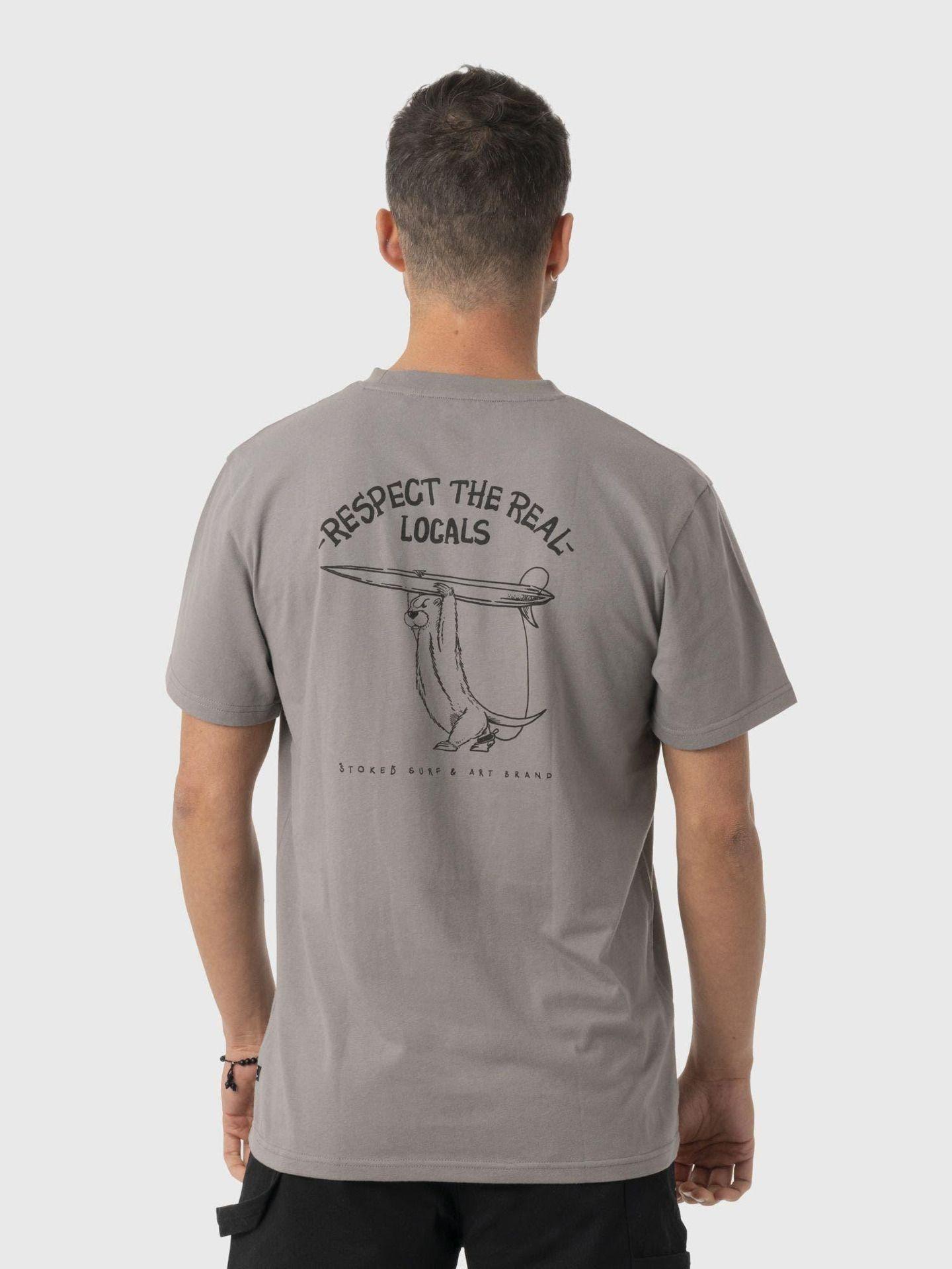 Polera Stoked  Hombre Icon Reciclada Gris-2