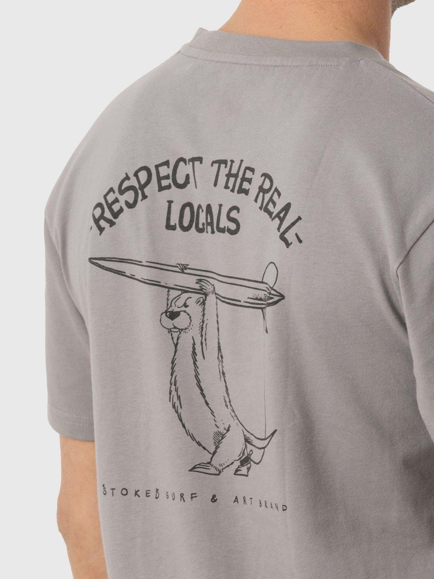 Polera Stoked  Hombre Icon Reciclada Gris-4