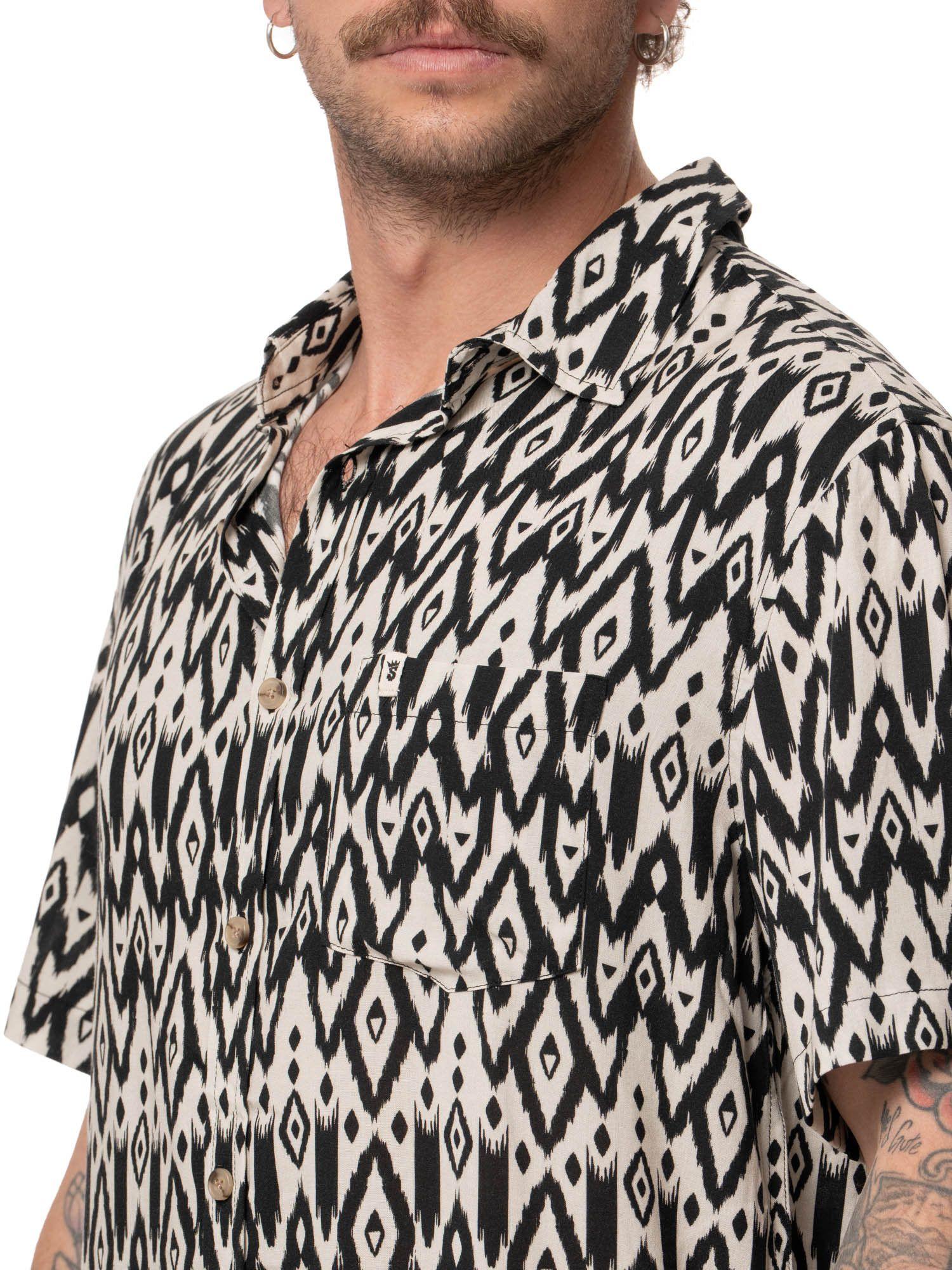 Camisa Stoked Hombre Hooks Gris-3