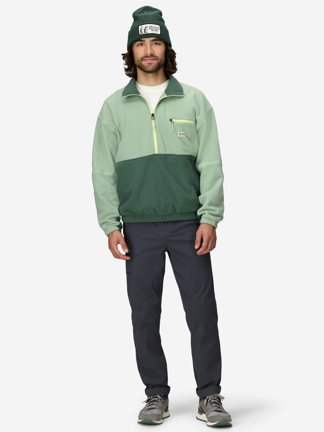 Polar Marmot Hombre Retro Rocklin Half Zip Verde-2