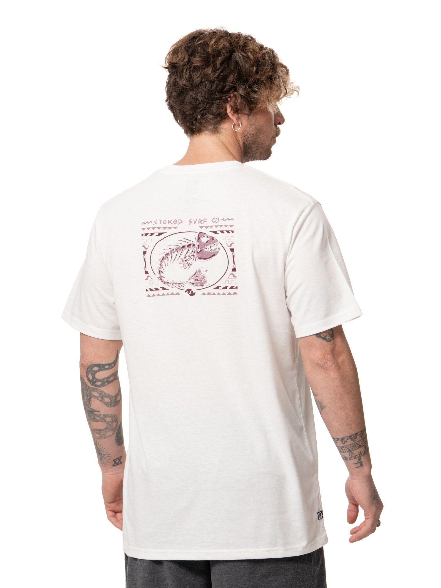 Polera Stoked Hombre Fish Blanco-2