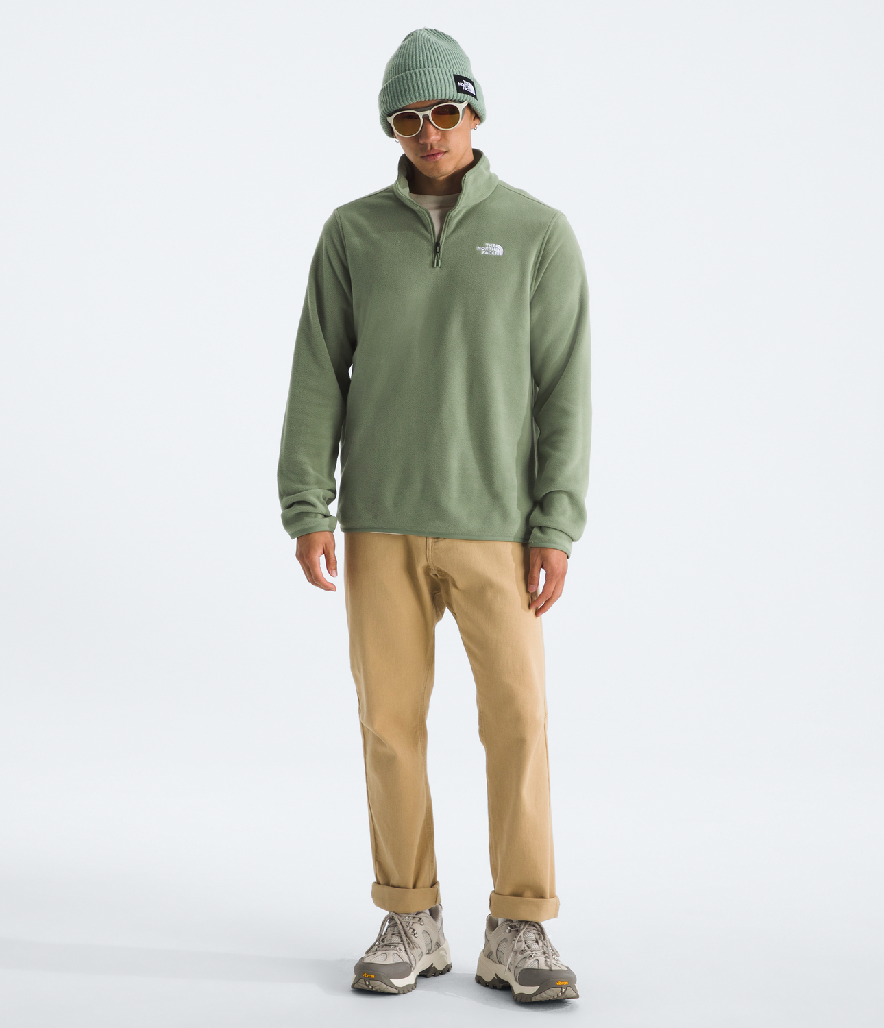 Chaqueta Glacier Fleece 1/4 Zip Jacket Hombre Verde Claro-2