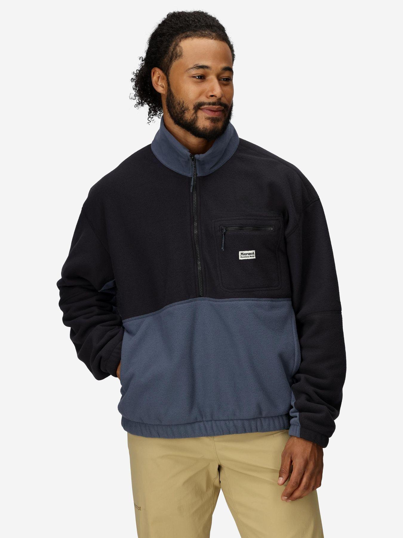 Polar Marmot Hombre Retro Rocklin Half Zip Azul-0