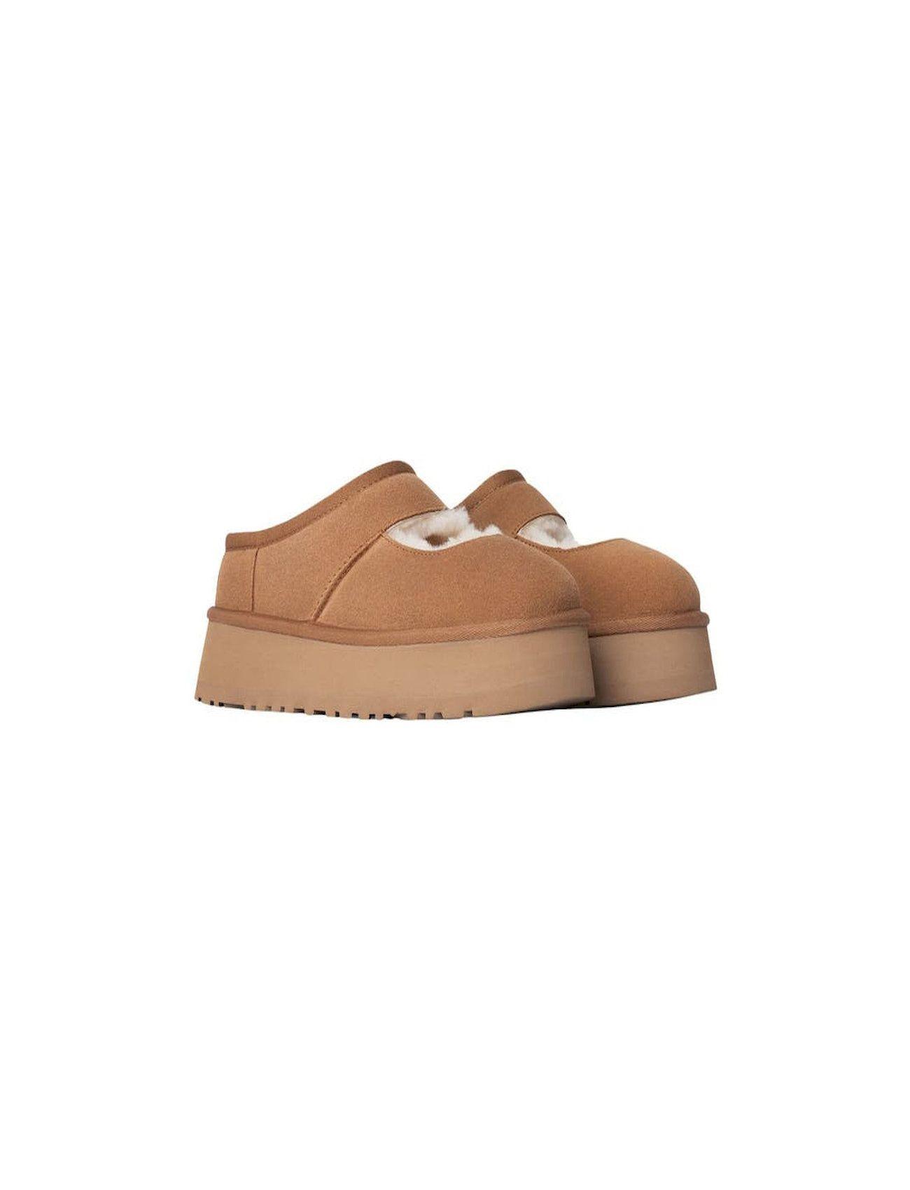 Pantuflas Ugg Mujer W Bea Mary Jane Café-1