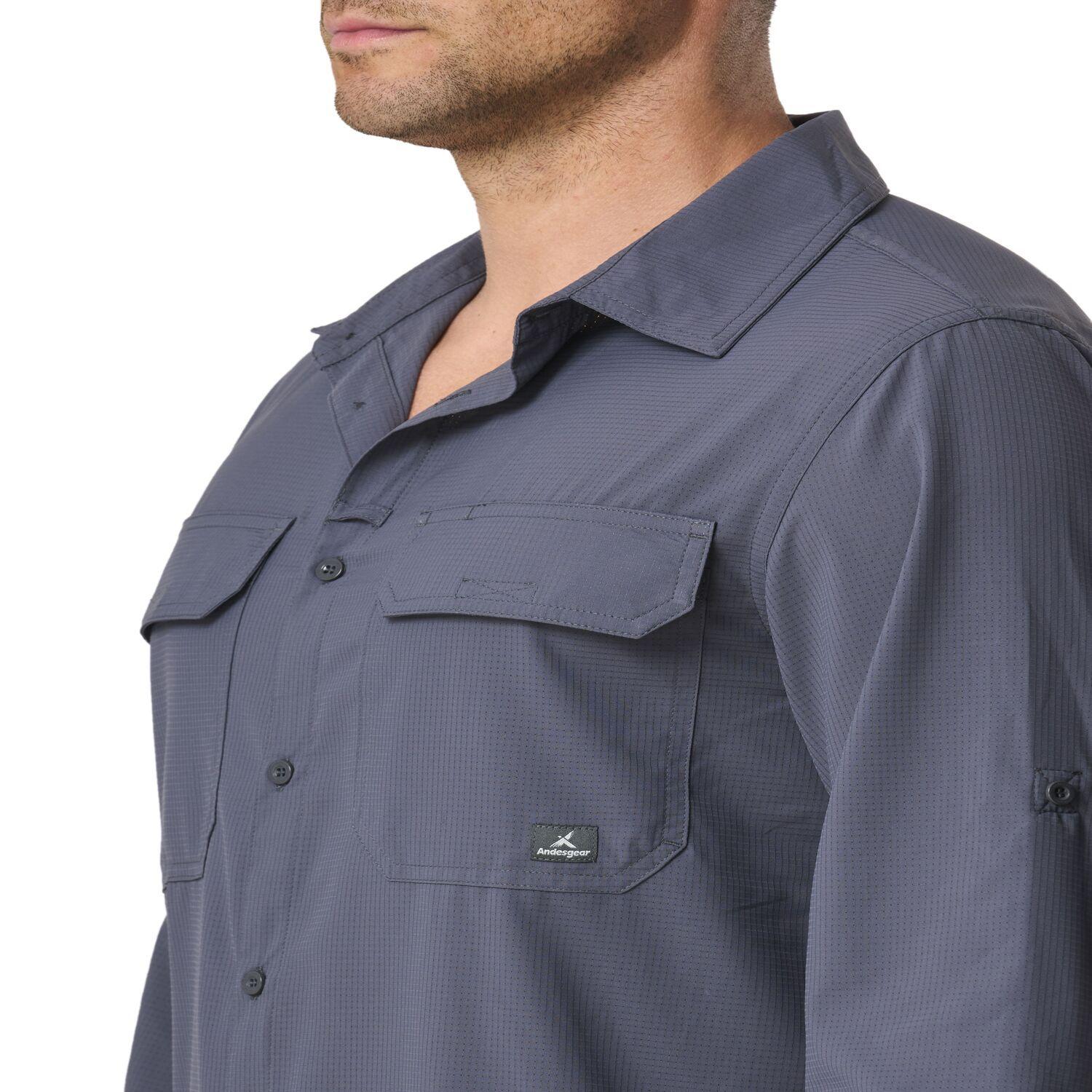 Camisa Andesgear Hombre Rupanco Ls Gris-3