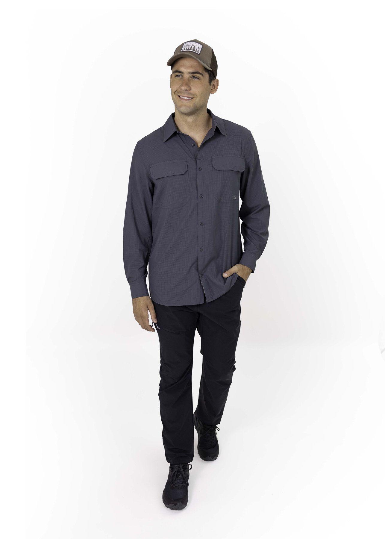 Camisa Andesgear Hombre Rupanco Ls Gris-3