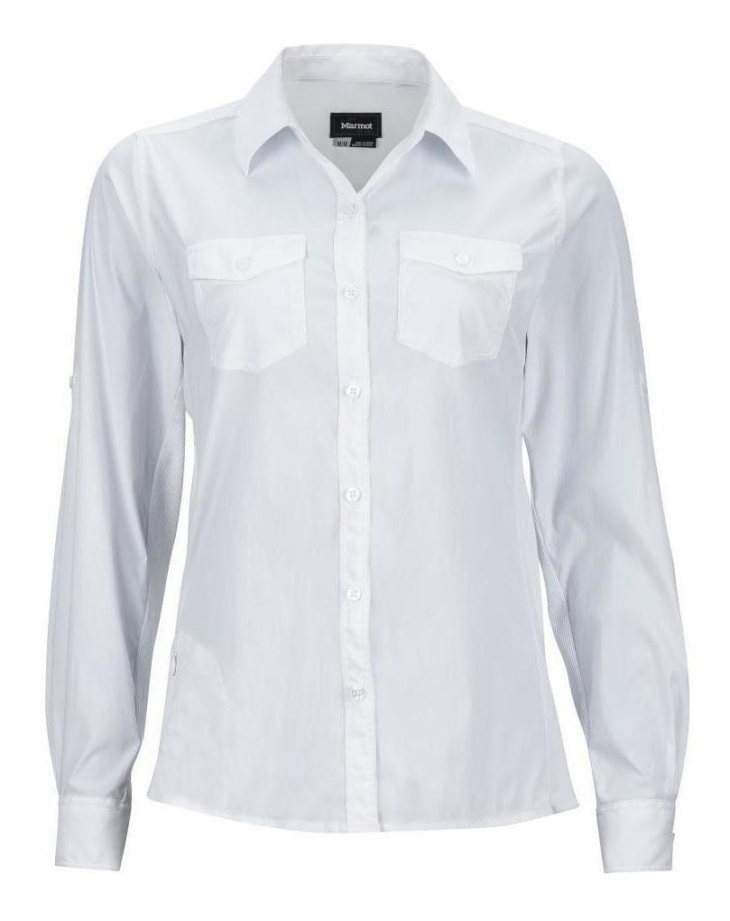 Blusa Marmot Mujer Annika Ls Blanco-0