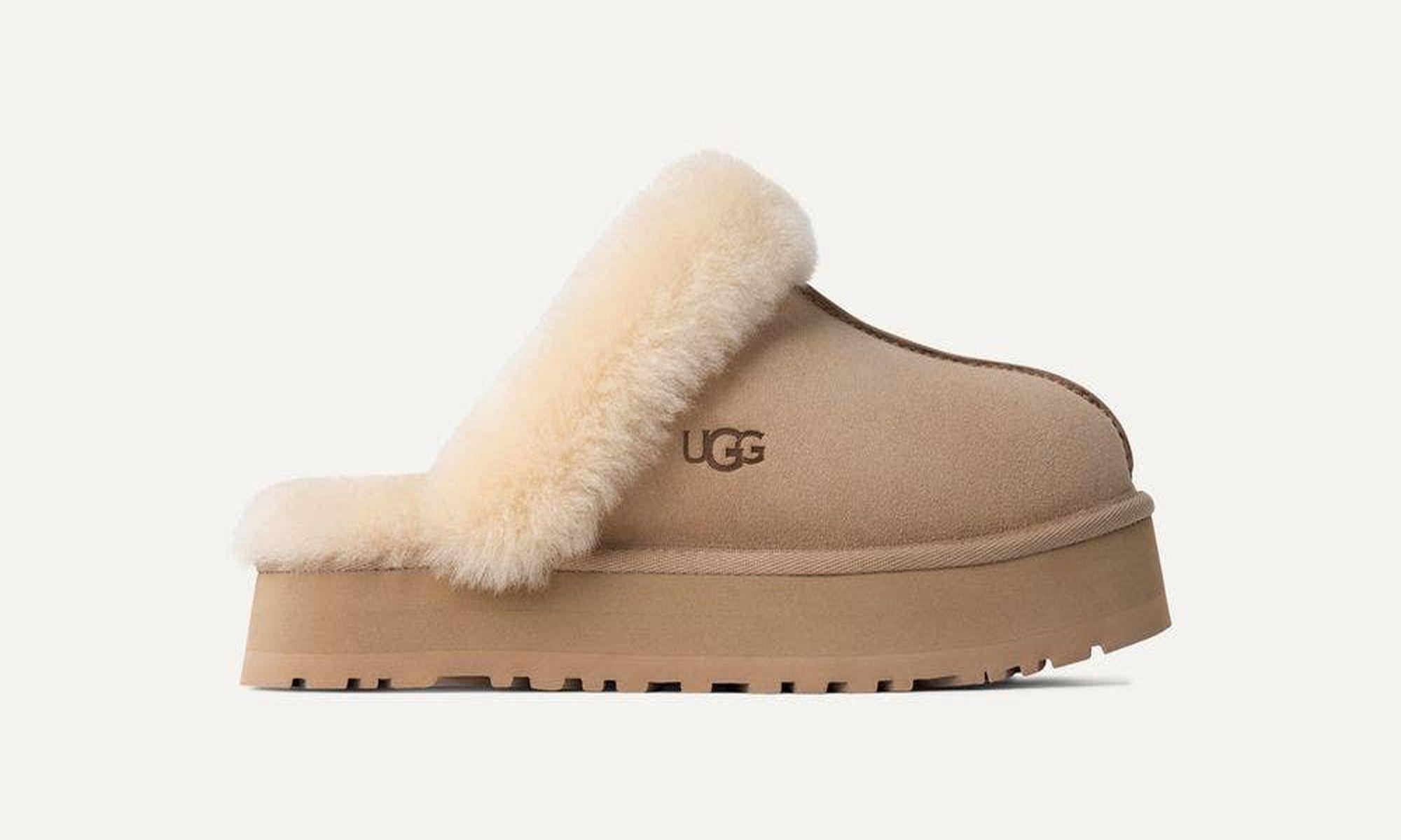 Pantufla UGG Mujer Disquette Beige-0