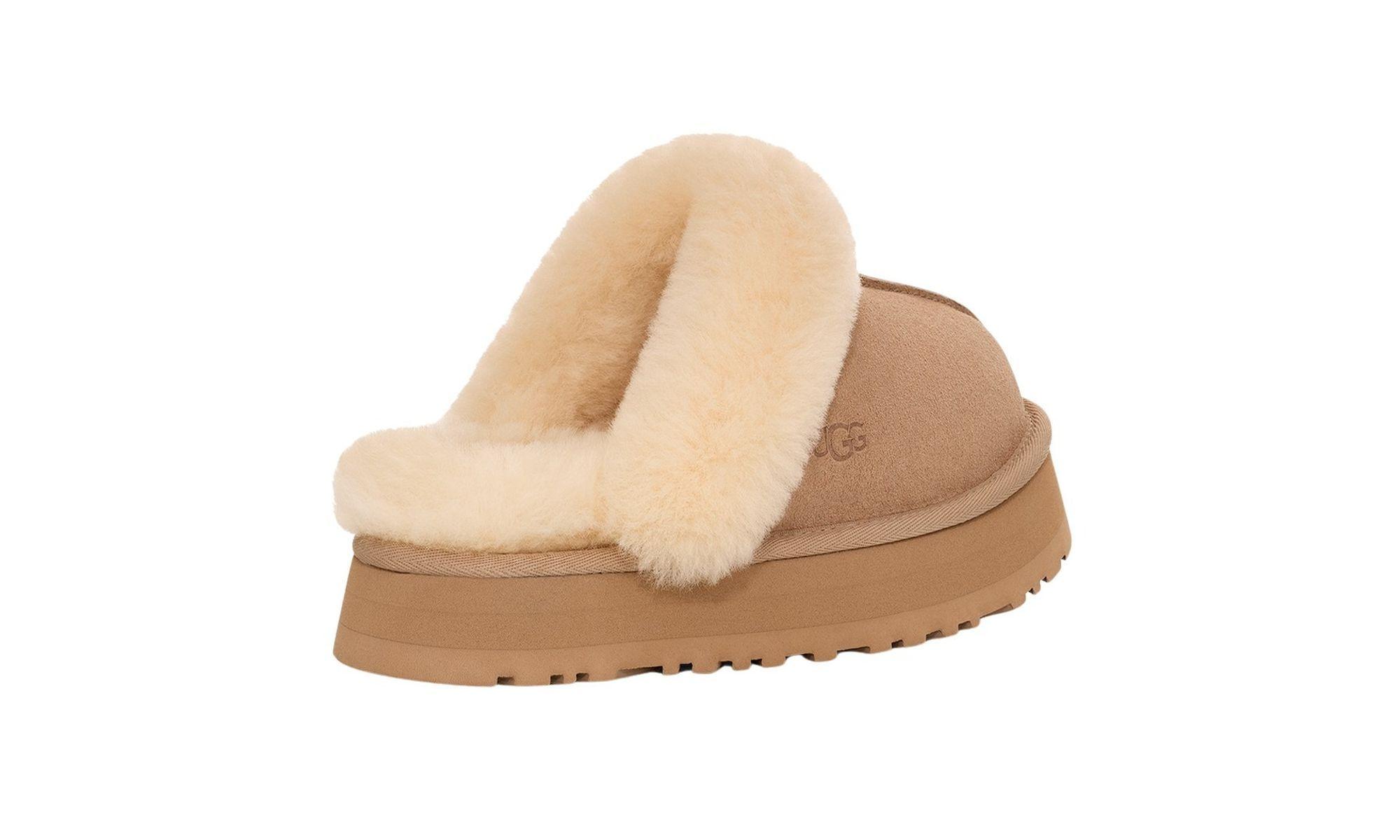 Pantufla UGG Mujer Disquette Beige-2