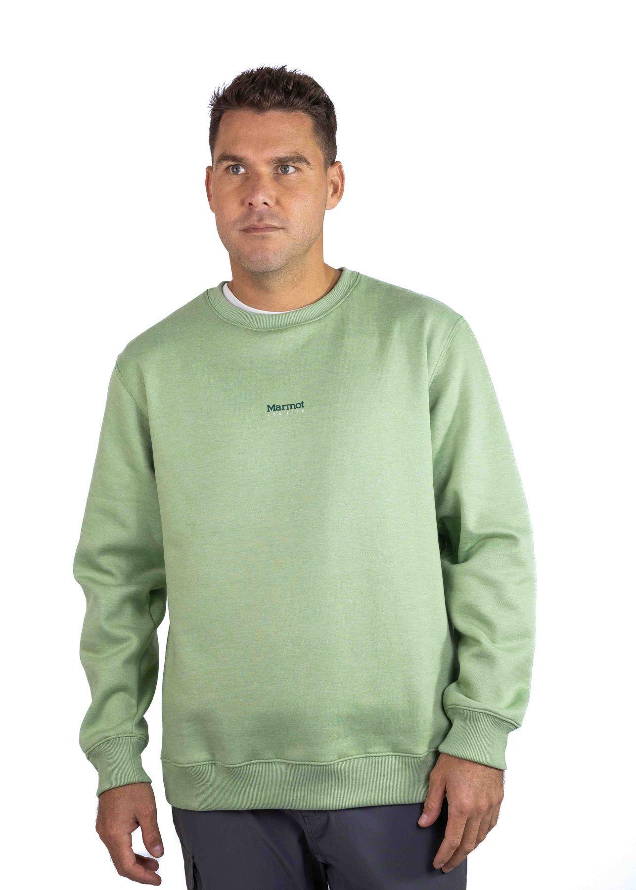 Polerón Marmot Hombre Mini Logo Crew Verde-0