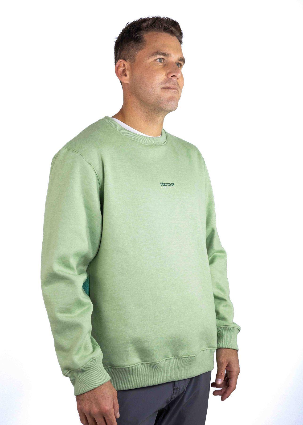 Polerón Marmot Hombre Mini Logo Crew Verde-2