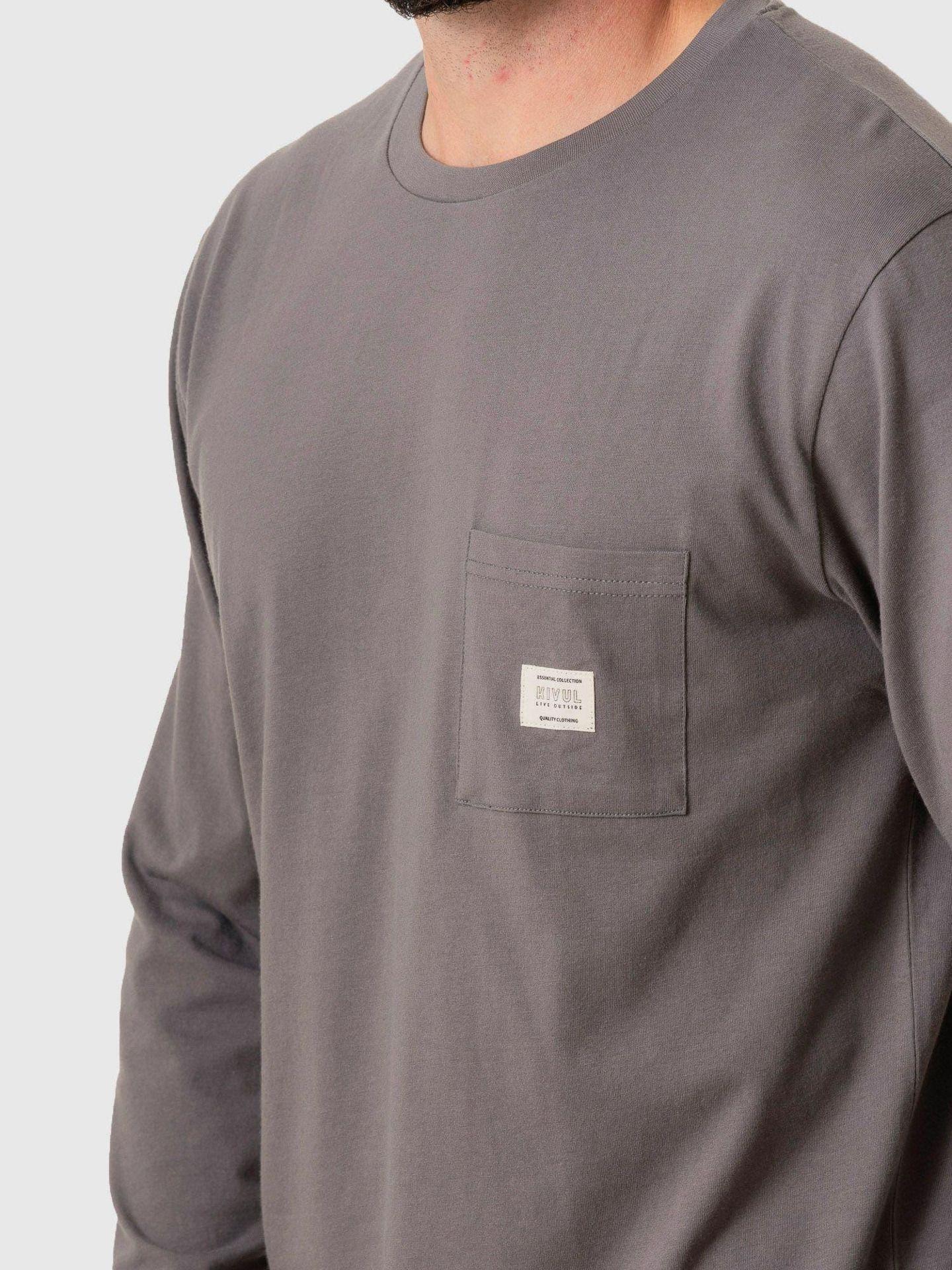Polera Kivül Hombre Logo Ml KV009 Gris-4