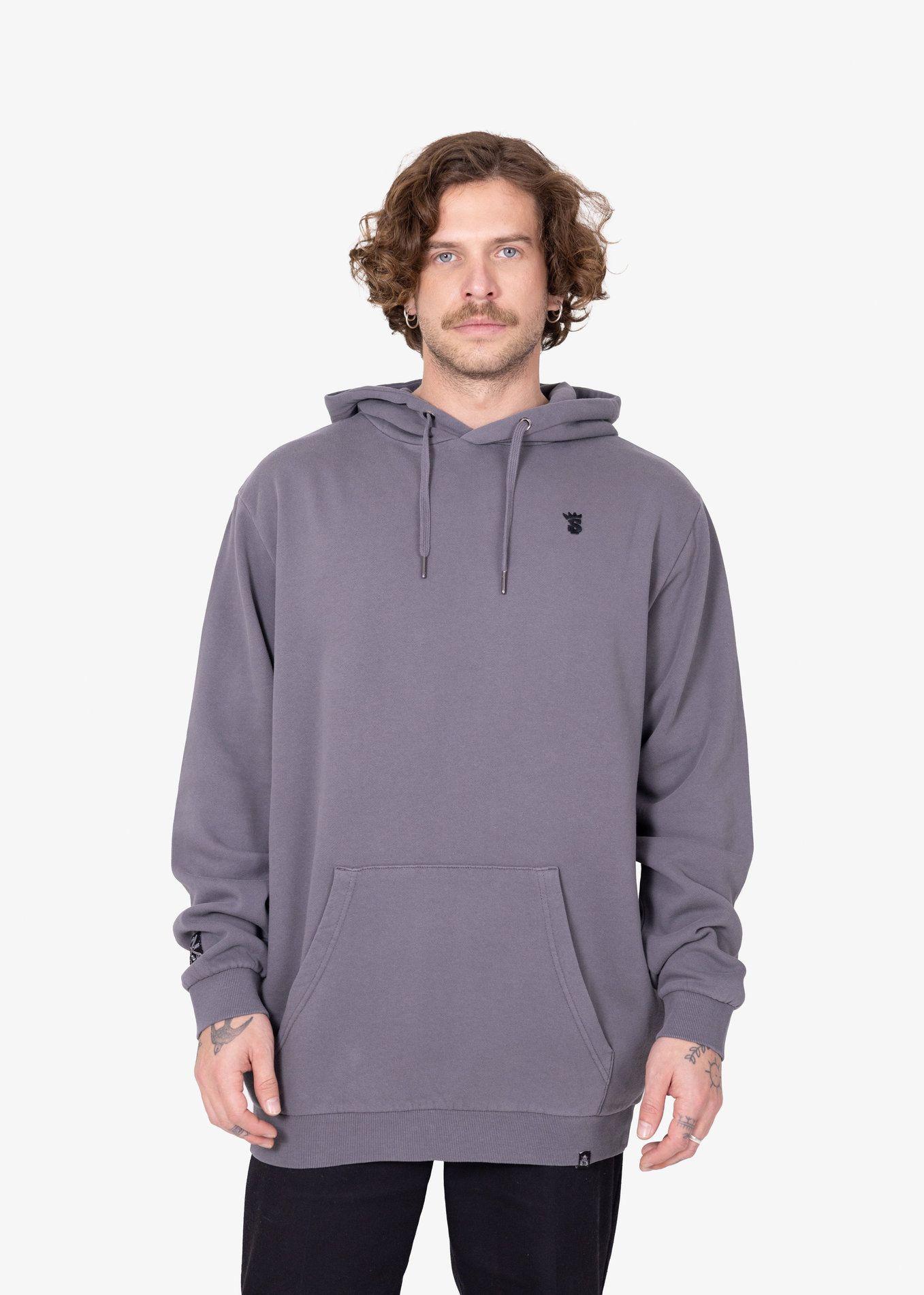 Poleron Solid Stoked V26 Hombre Gris-0