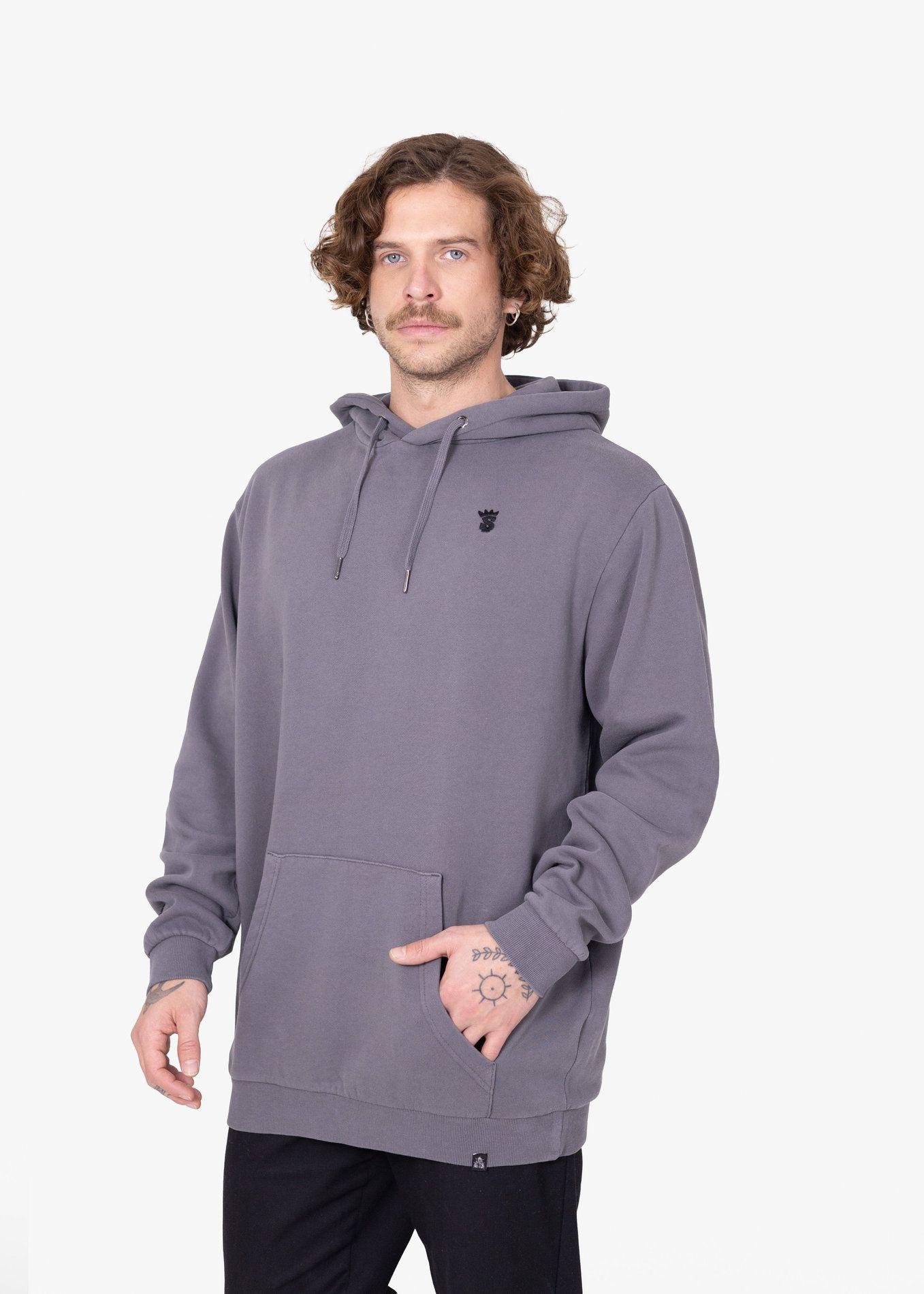 Poleron Solid Stoked V26 Hombre Gris-1