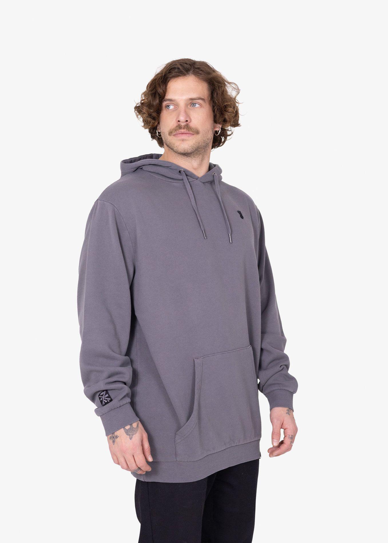 Poleron Solid Stoked V26 Hombre Gris-2