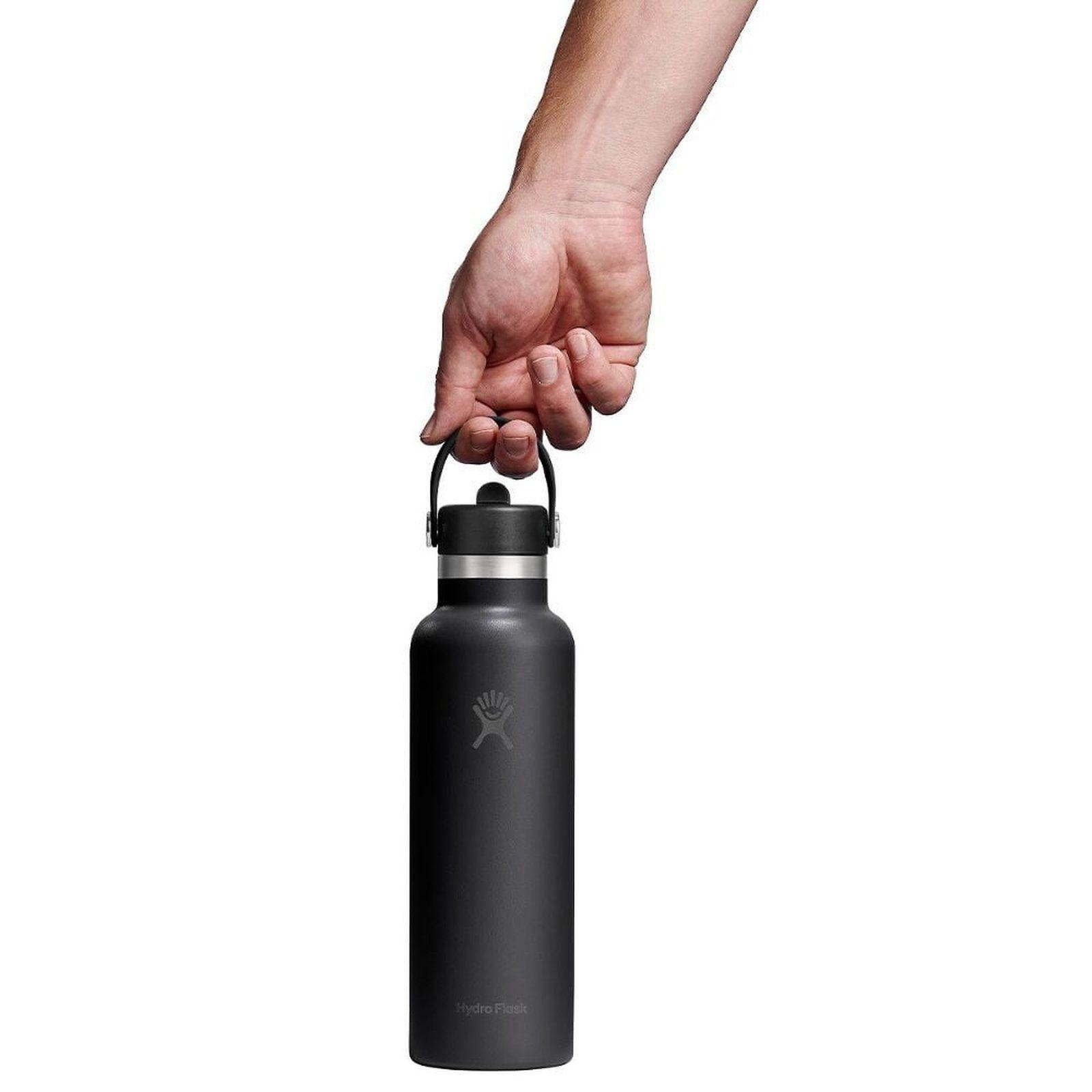 Botella Hydroflask Boca Standard Y Bombilla 621Ml Negro-2