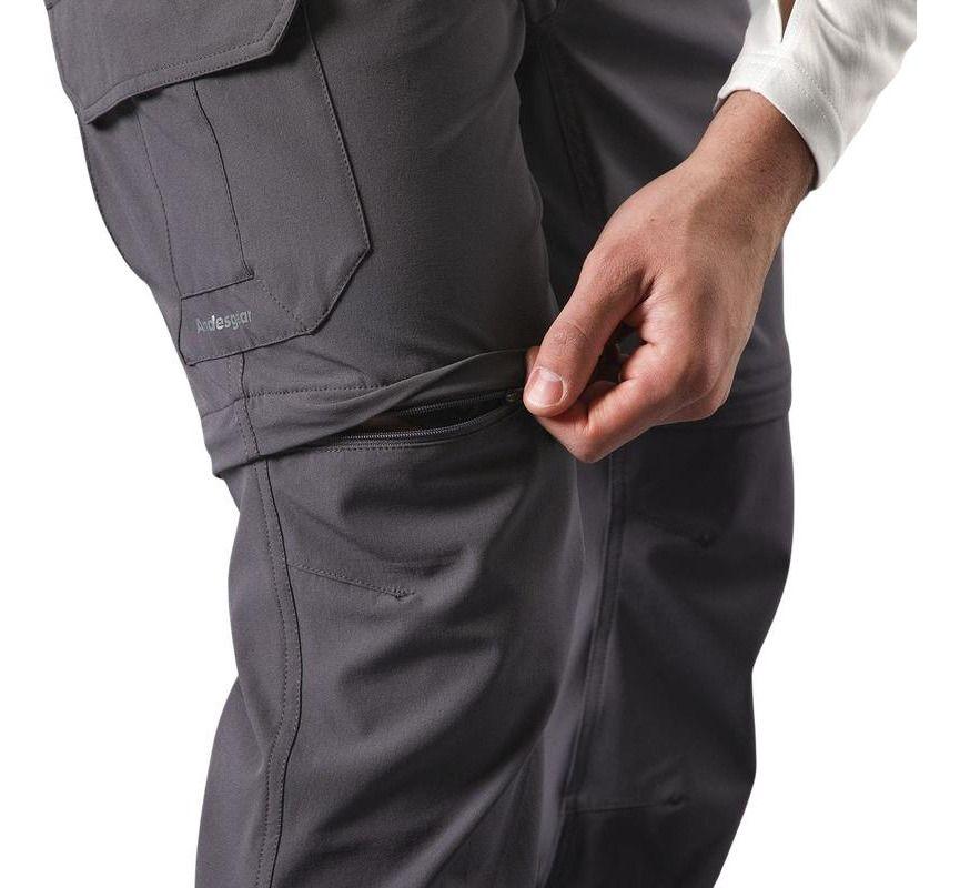 Pantalon Andesgear Hombre Desmontable Chacabuco Gris-3