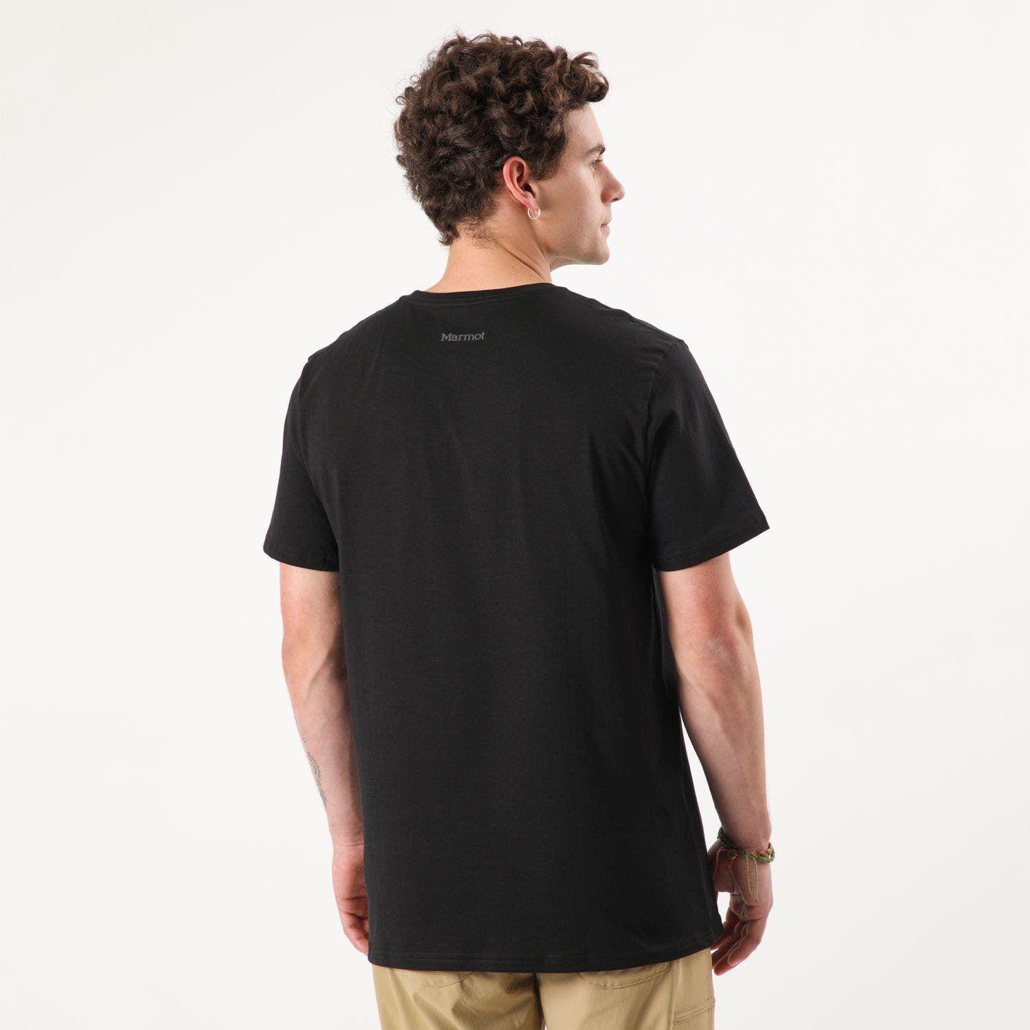 Polera Marmot Hombre Logo Tee Negro-1