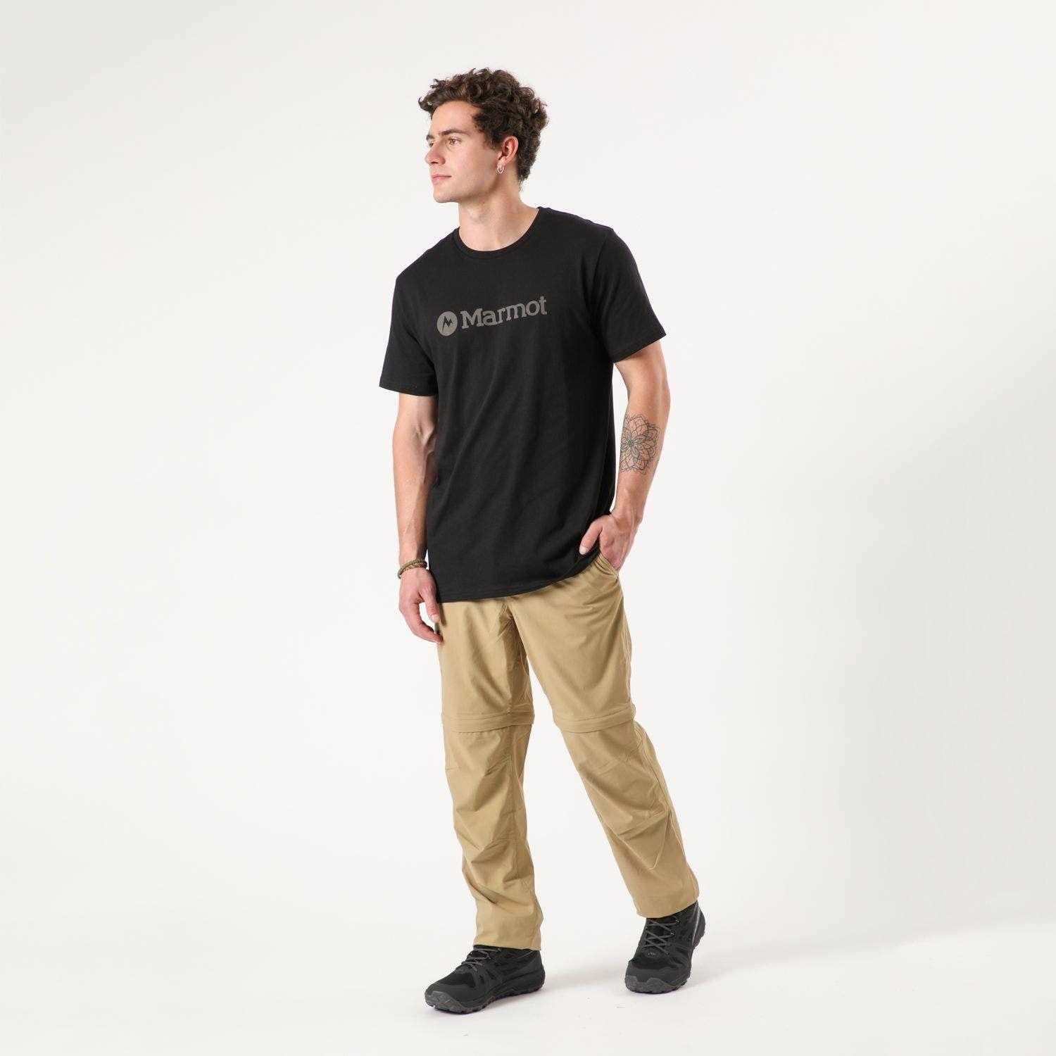 Polera Marmot Hombre Logo Tee Negro-2