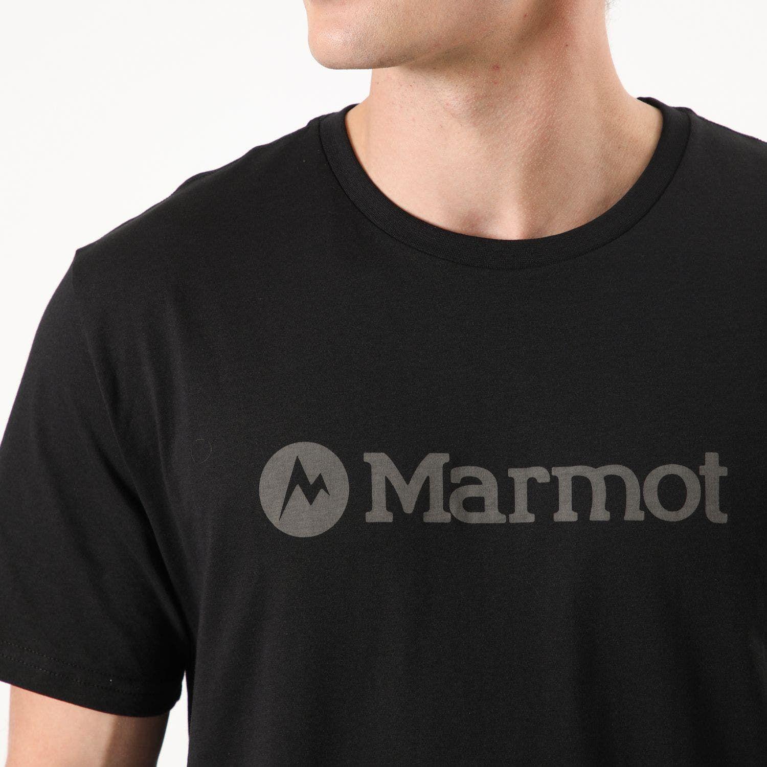 Polera Marmot Hombre Logo Tee Negro-3