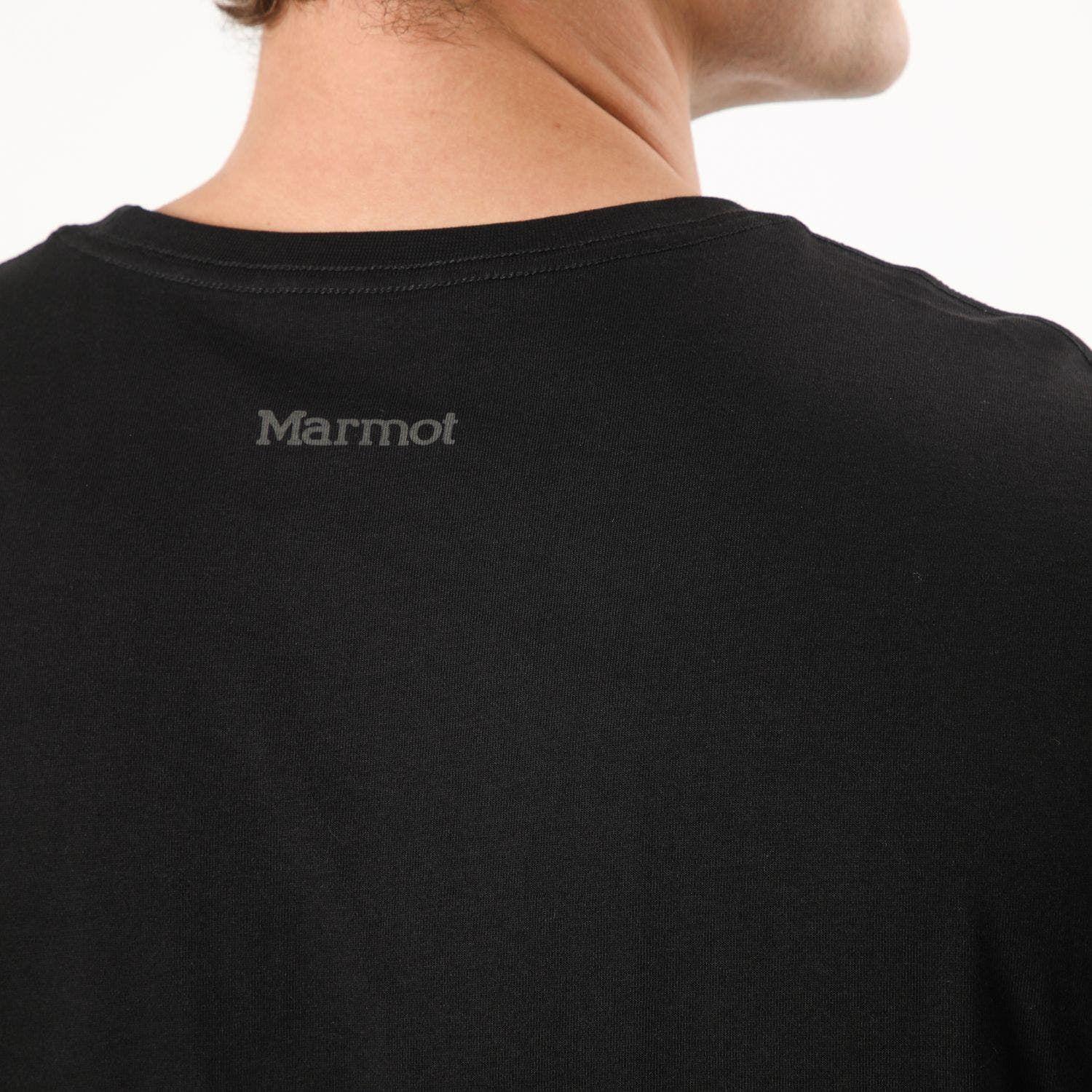 Polera Marmot Hombre Logo Tee Negro-4