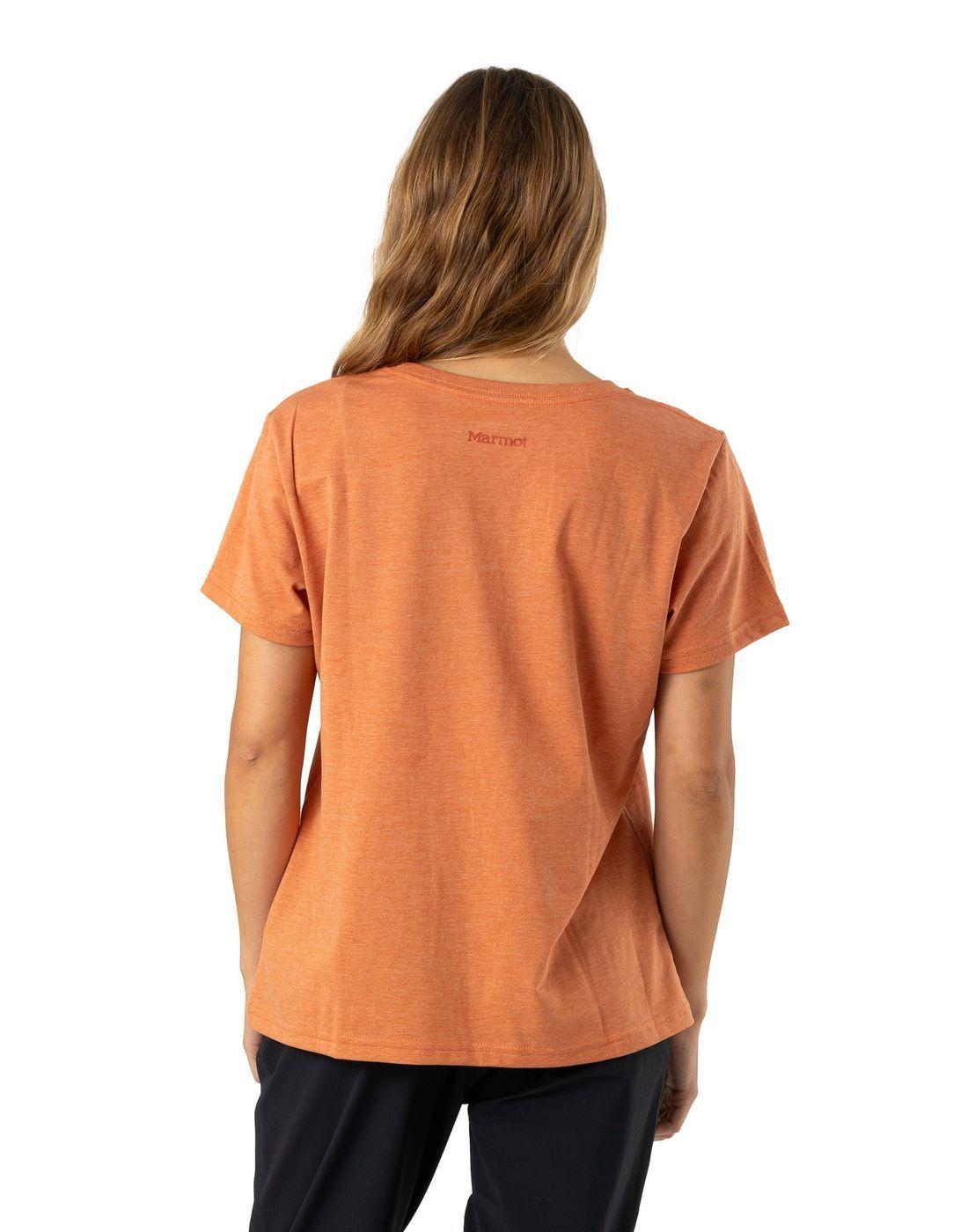 Polera Marmot Mujer Chest Logo Tee Naranja-1