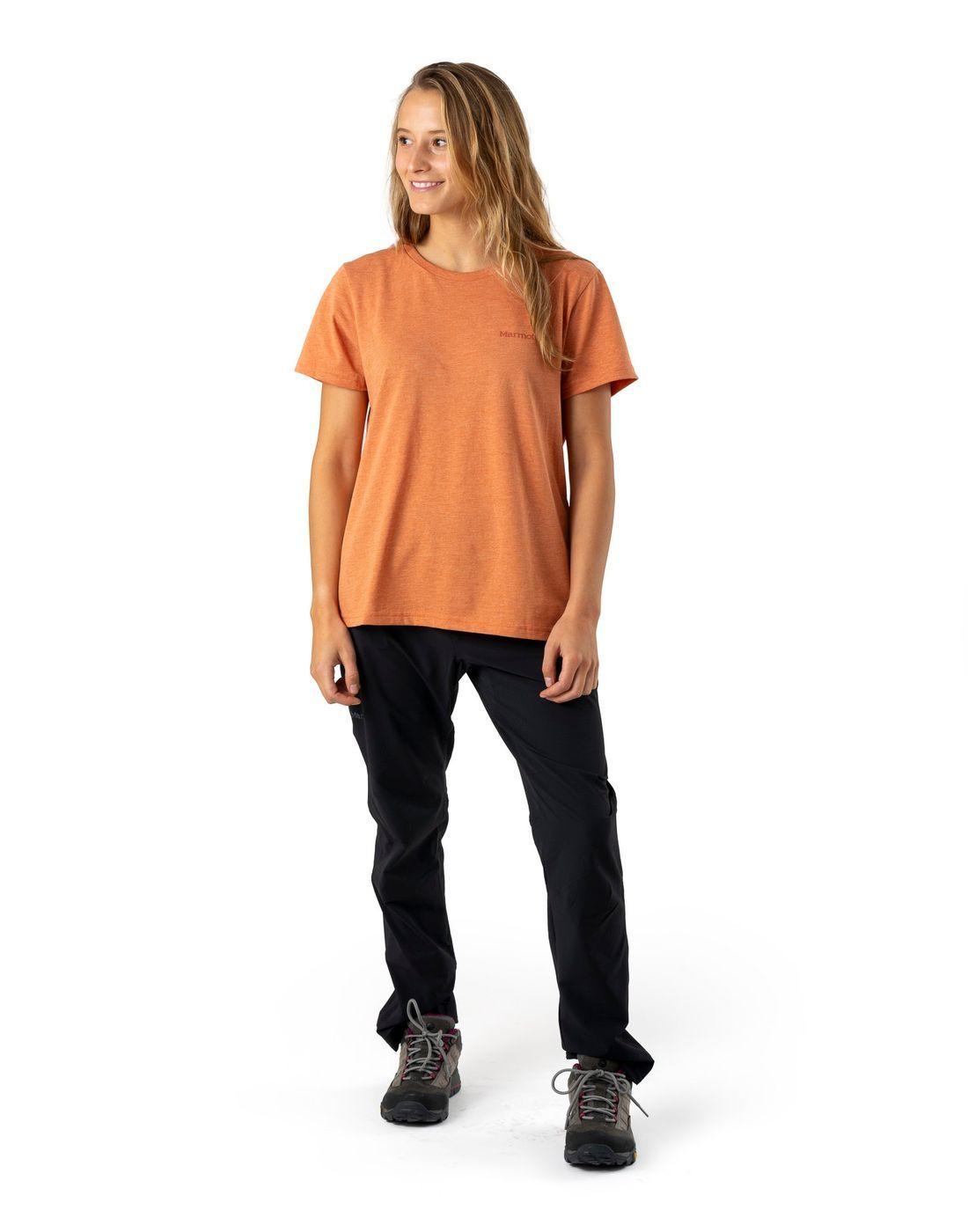 Polera Marmot Mujer Chest Logo Tee Naranja-2