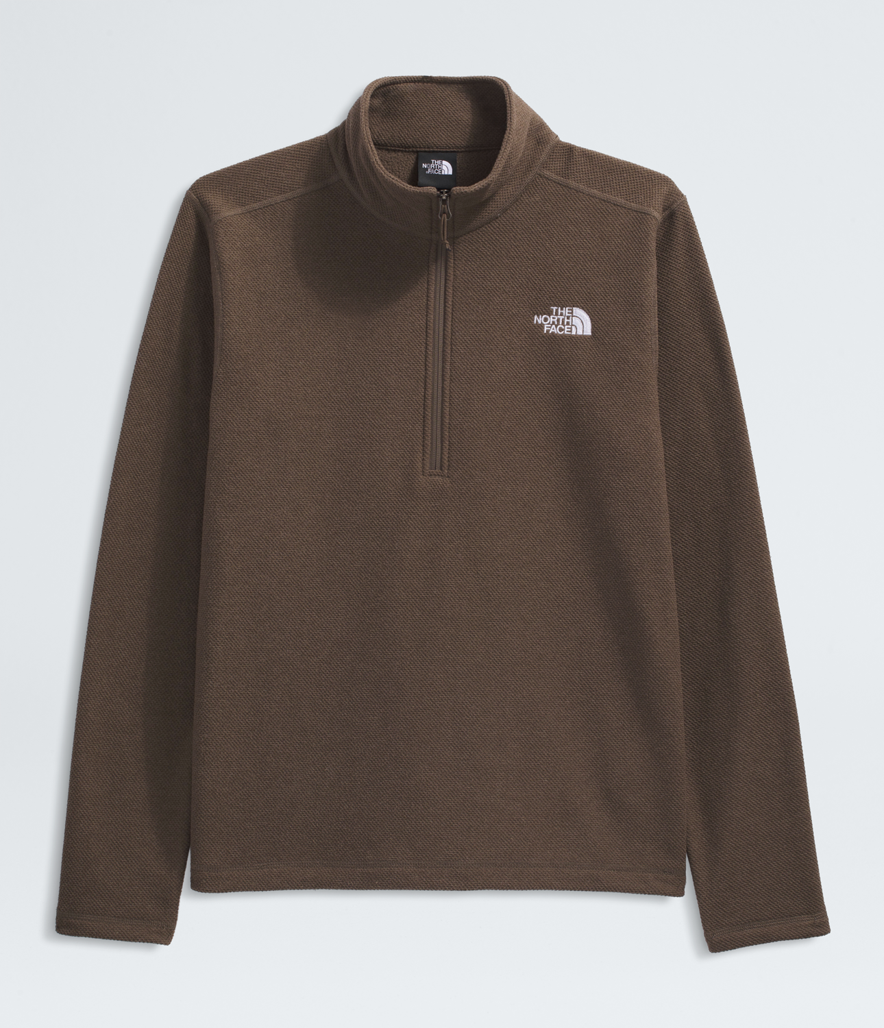 Polar Textured Cap Rock ¼ Zip Hombre Café-3