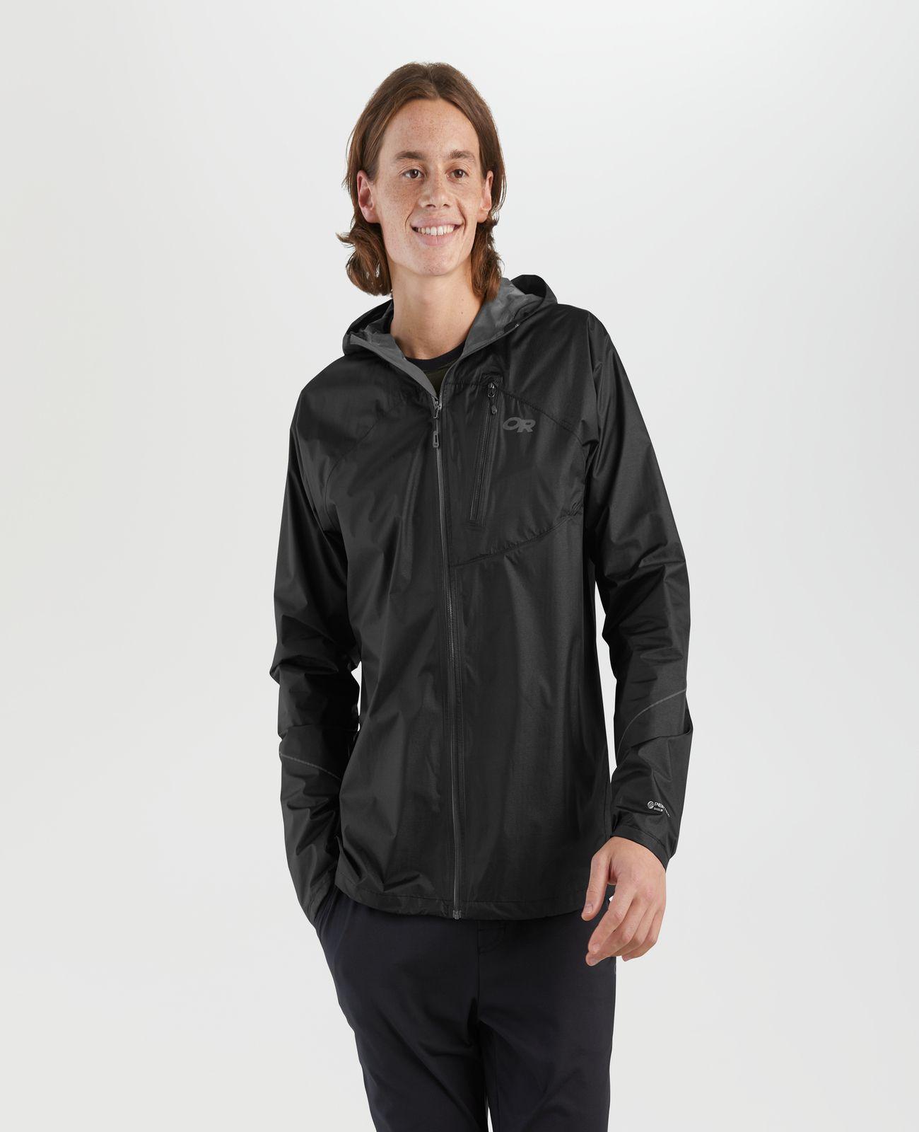Chaqueta Outdoor Research Hombre Helium Rain Negro-0