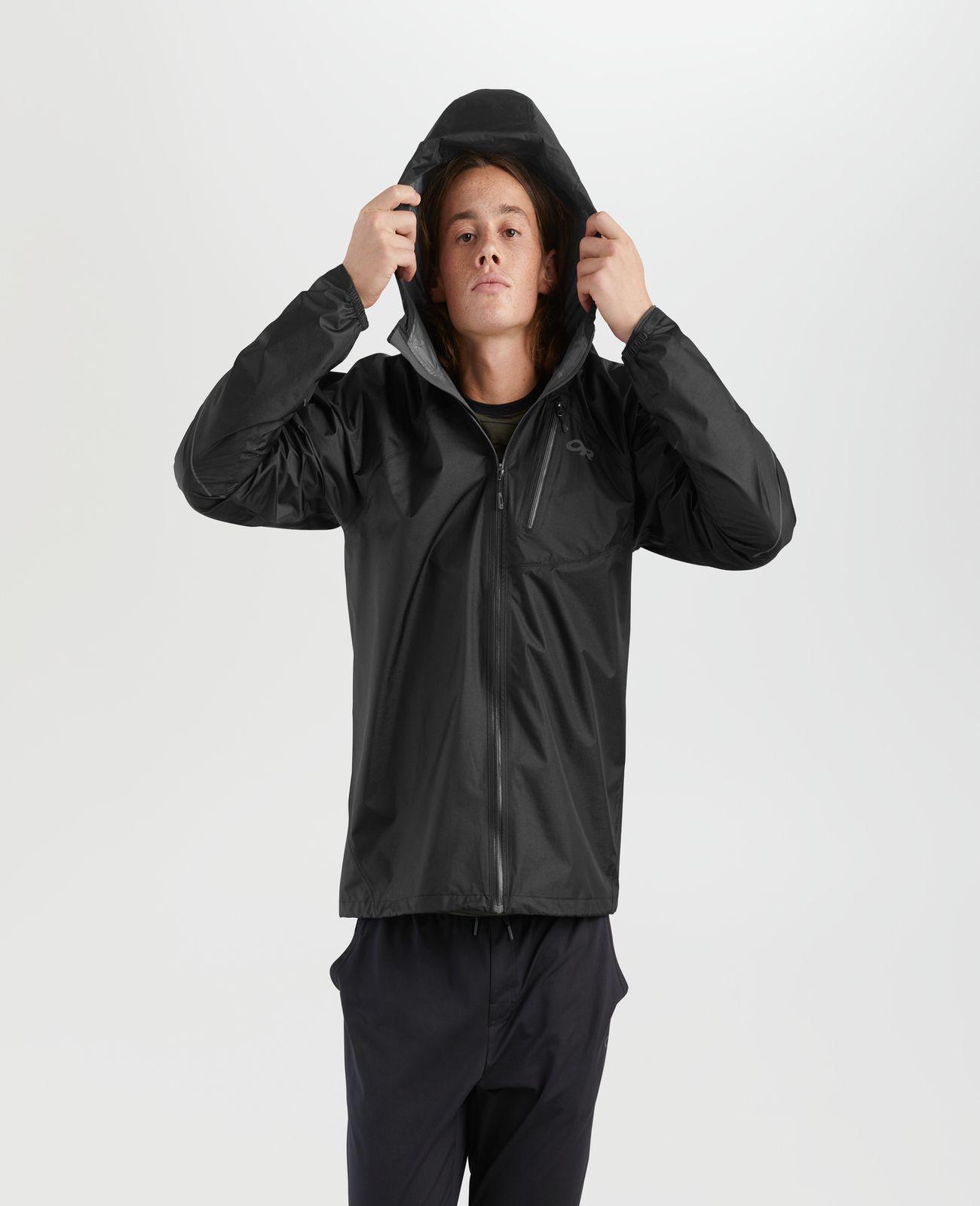 Chaqueta Outdoor Research Hombre Helium Rain Negro-1