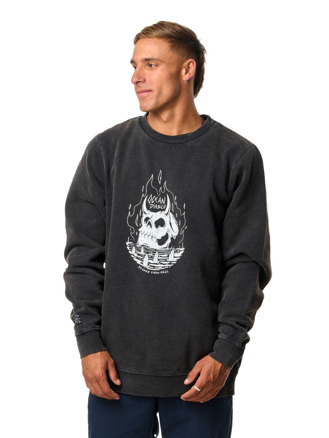Polerón Stoked Hombre Arte Negro-1